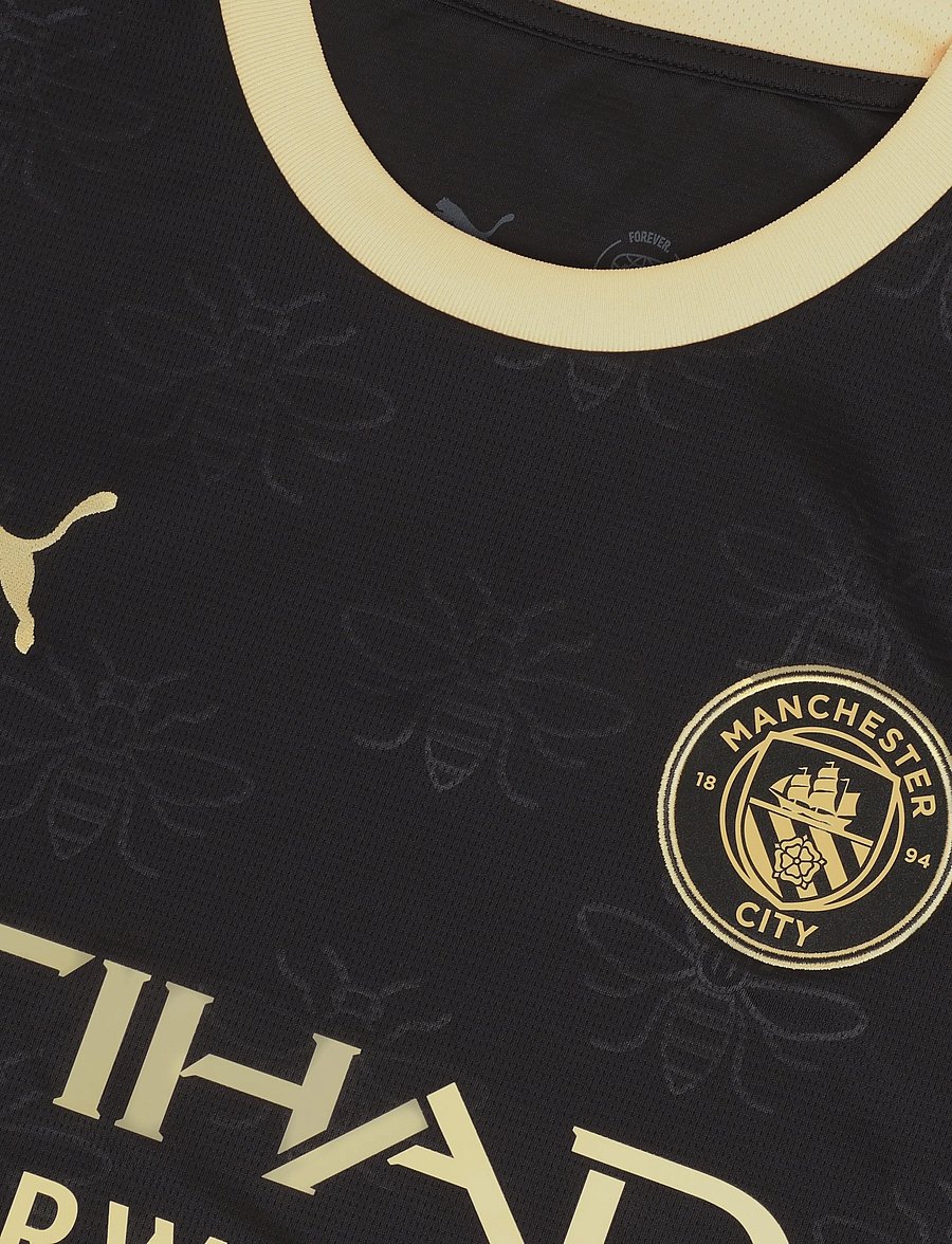 PUMA - MCFC Away Jersey Replica - fotbollströjor - puma black-flaxen - 2
