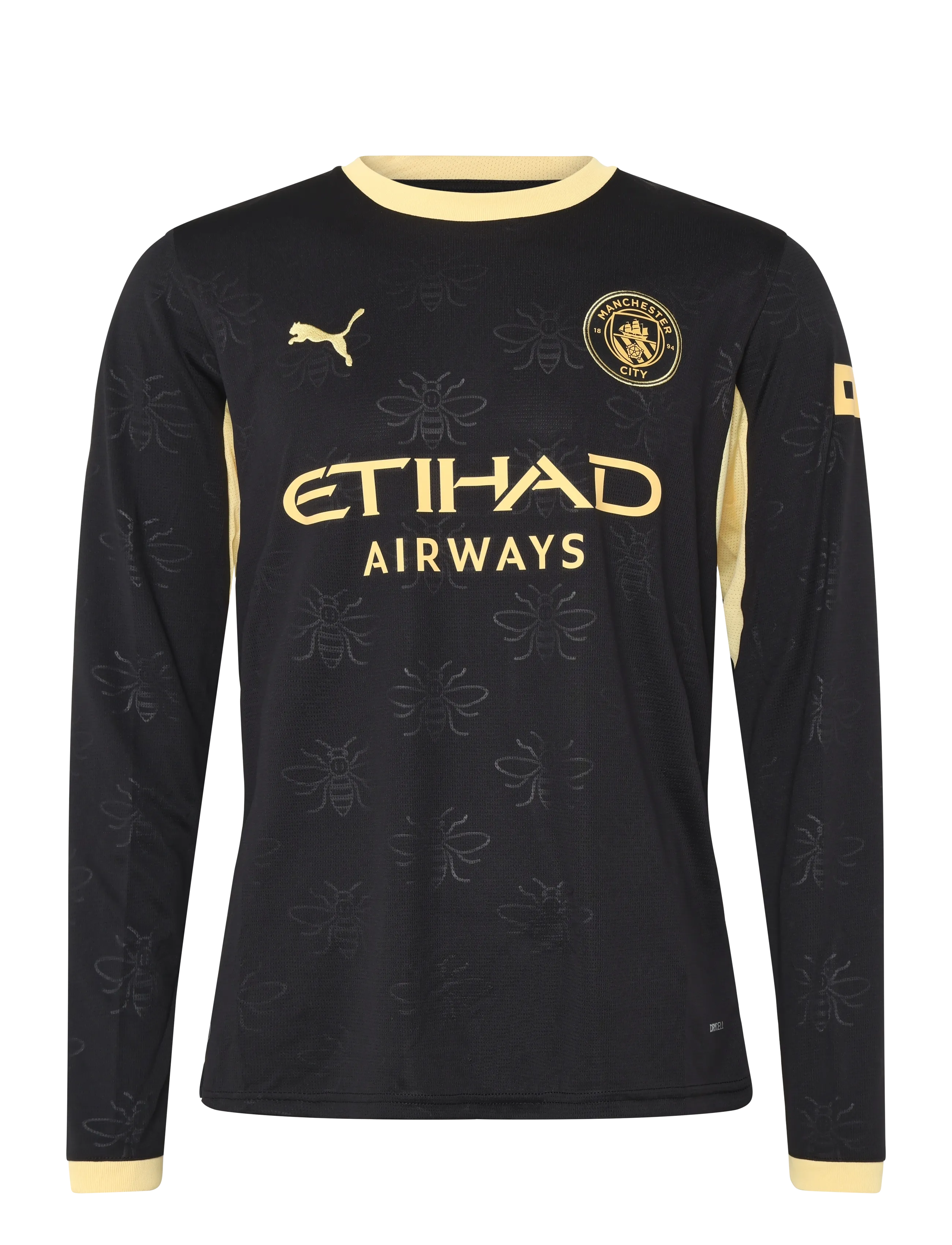 PUMA MCFC Away Jersey Replica LS - Holdsport - PUMA BLACK-FLAXEN / black