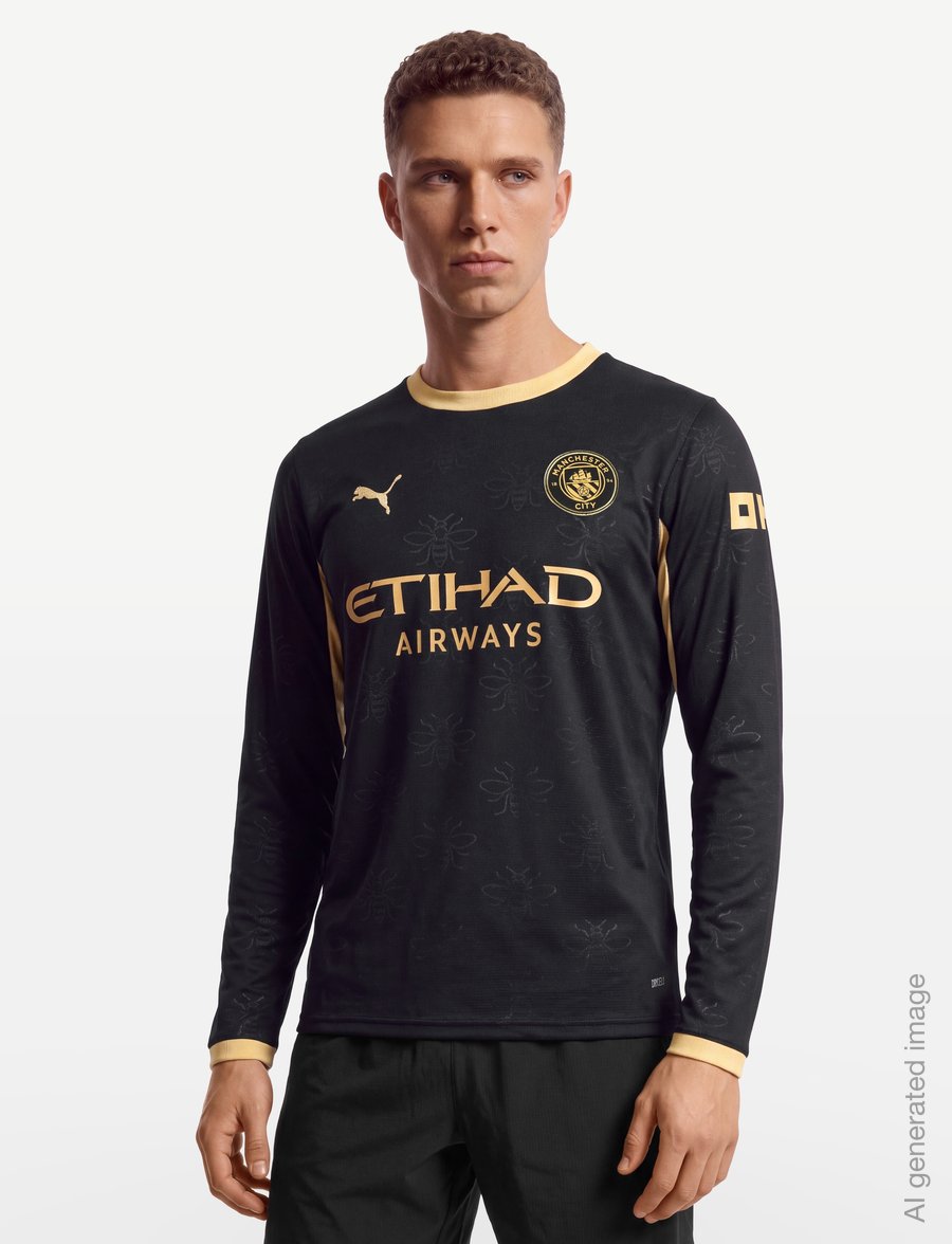PUMA - Manchester City Away Jersey Replica 26/27 LS - fußballoberteile - puma black-flaxen - 3