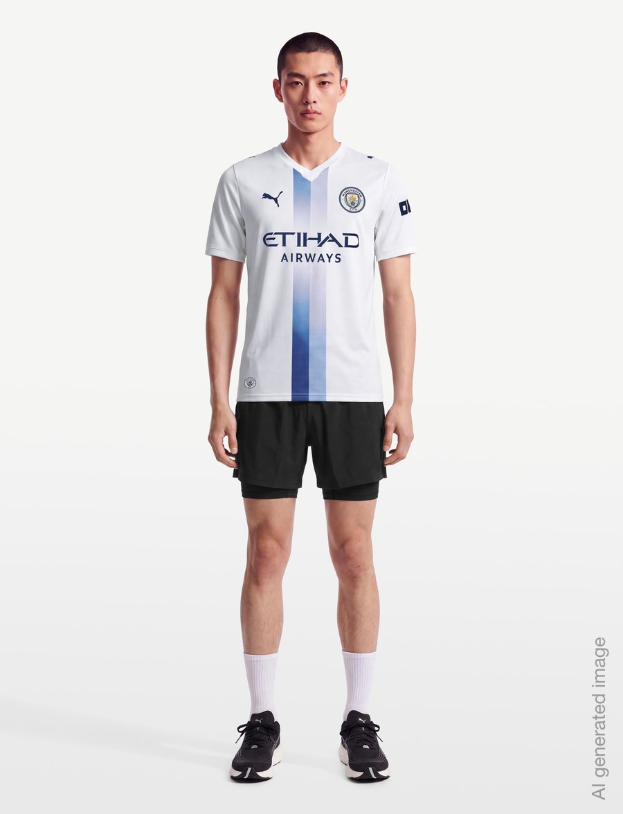 PUMA - Manchester City Third Jersey Replica - futbolo marškinėliai - puma white-blazing blue - 0