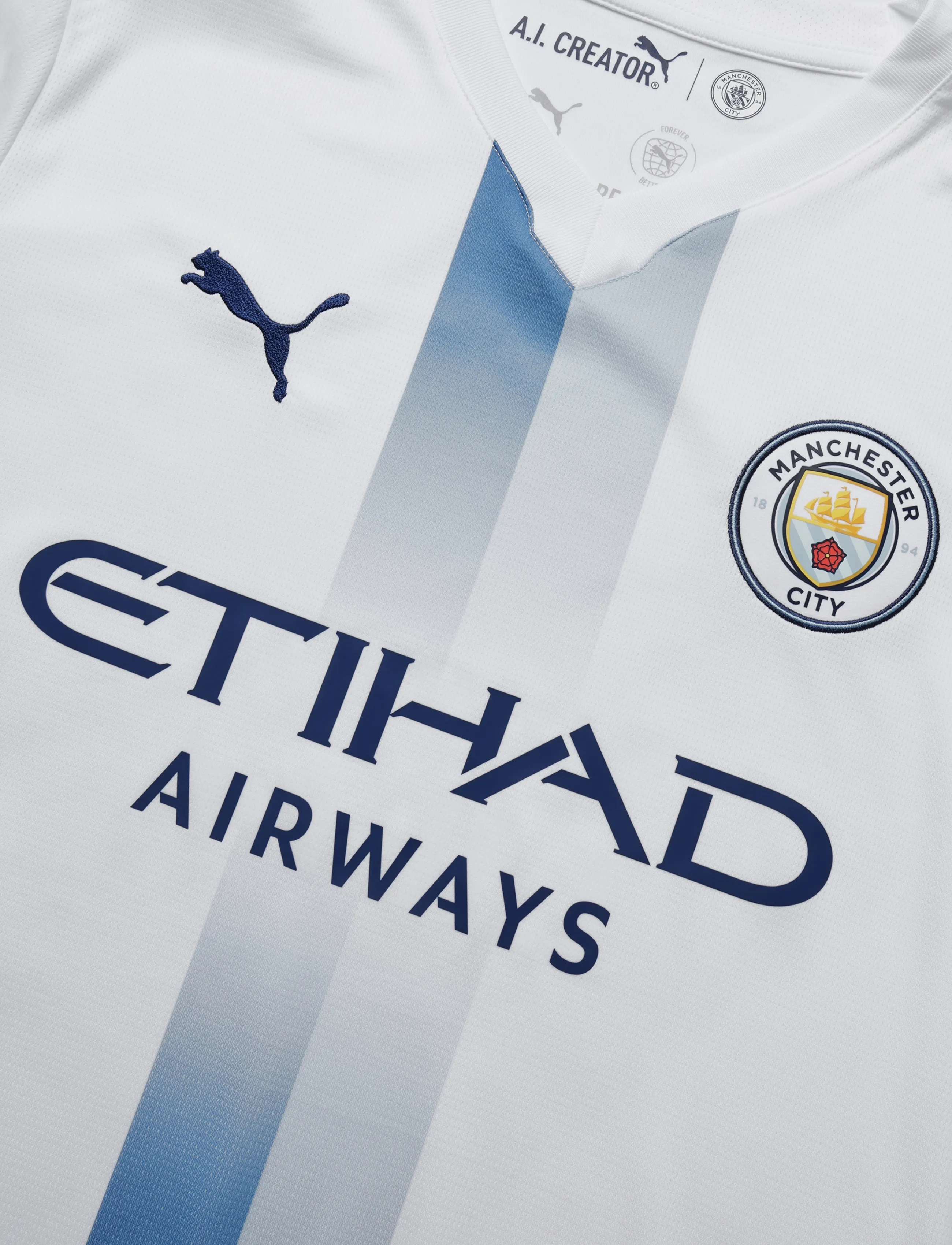 PUMA - MCFC Third Jersey Replica - puma white-blazing blue - 2