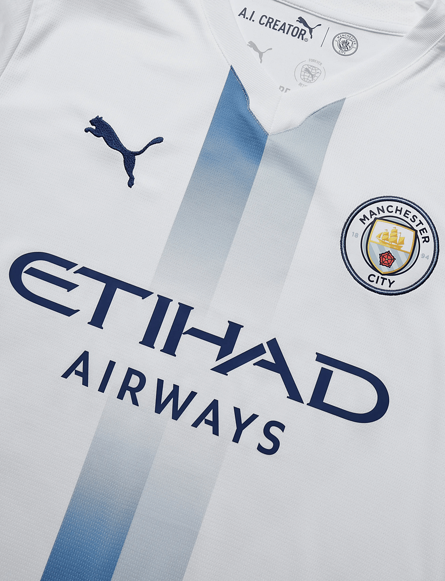 PUMA - Manchester City Third Jersey Replica - fußballoberteile - puma white-blazing blue - 2