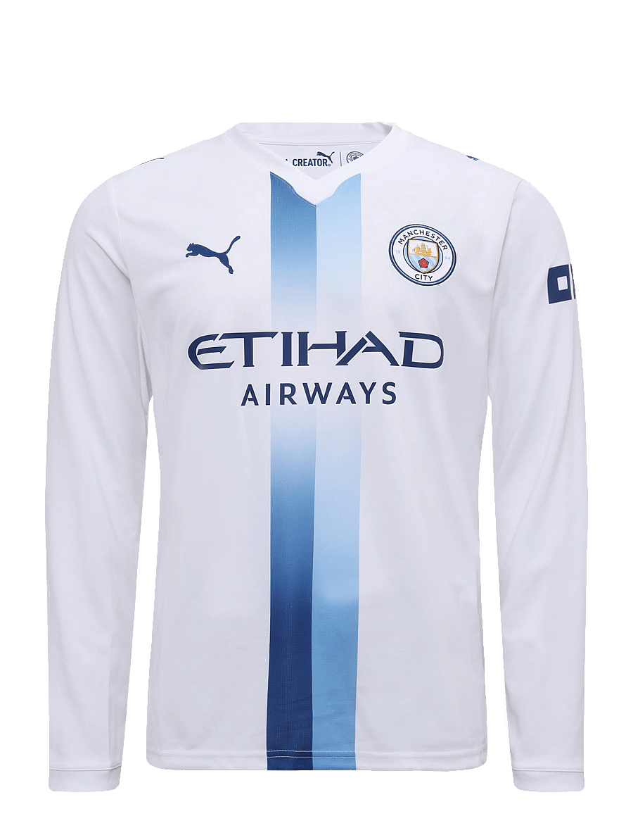 PUMA - Manchester City Third Jersey Replica Long-sleeved 26/27 - jalgpallisärgid - puma white-blazing blue - 0