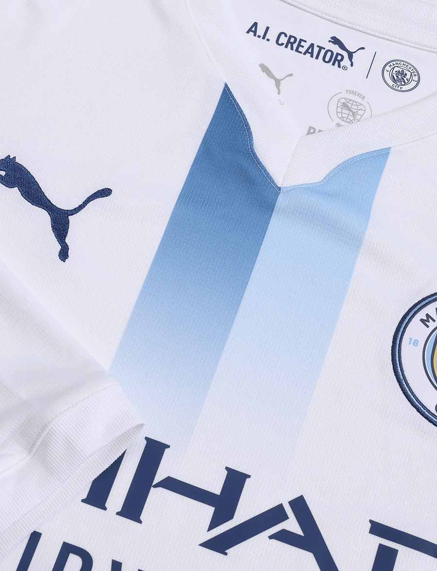 PUMA - Manchester City Third Jersey Replica Long-sleeved 26/27 - jalgpallisärgid - puma white-blazing blue - 2