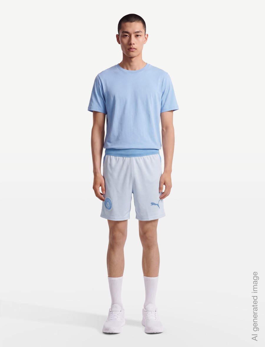 PUMA - Manchester City F.C. Shorts Replica Jr - sport-shorts - icy blue-team light blue - 0