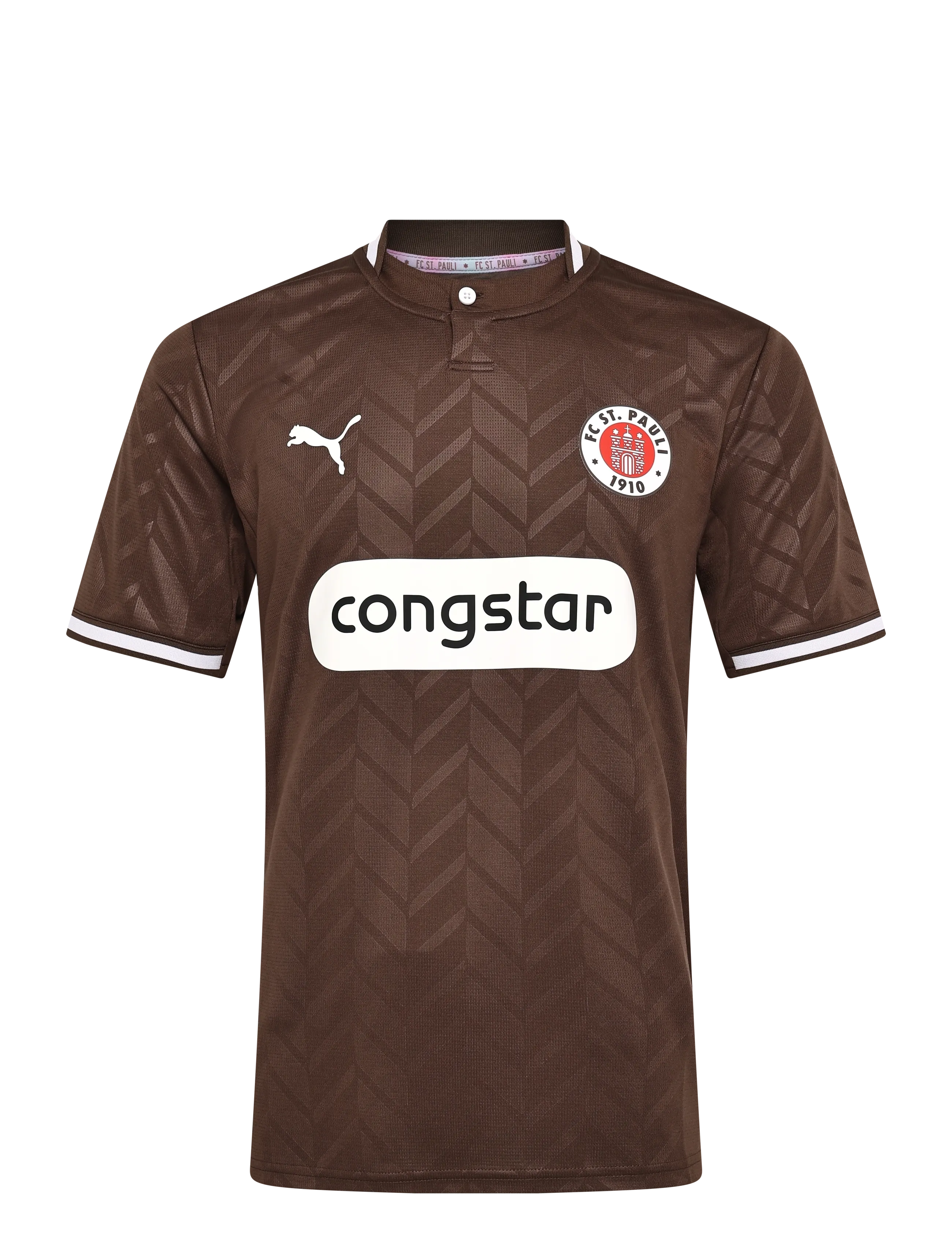 PUMA FC St. Pauli Home Jersey Replica - Fußballoberteile - ESPRESSO BROWN-PUMA WHITE / brown