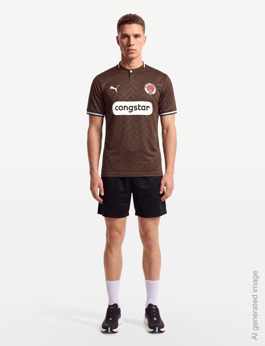 PUMA - FC St. Pauli Home Jersey Replica - koszulki piłkarskie - espresso brown-puma white - 0