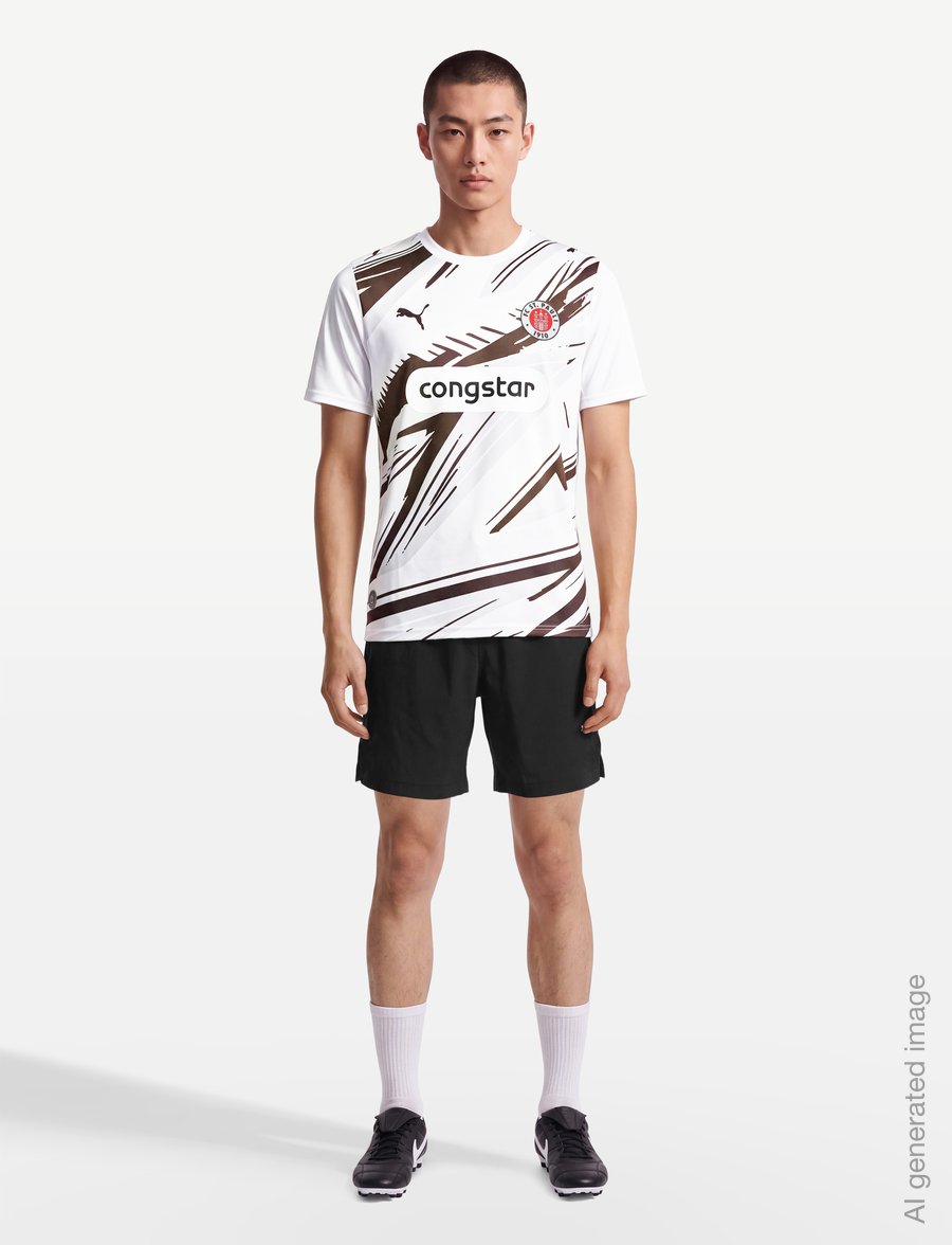 PUMA - FC St. Pauli Away Jersey Replica - futbolo marškinėliai - puma white-espresso brown - 0