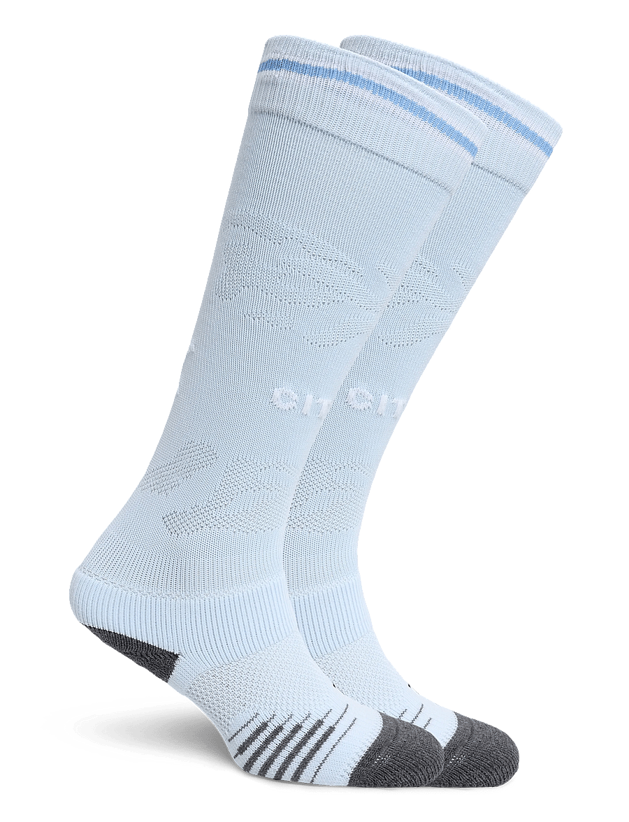 PUMA - MCFC Graphic Socks Replica - fodboldsokker - icy blue-team light blue - 1