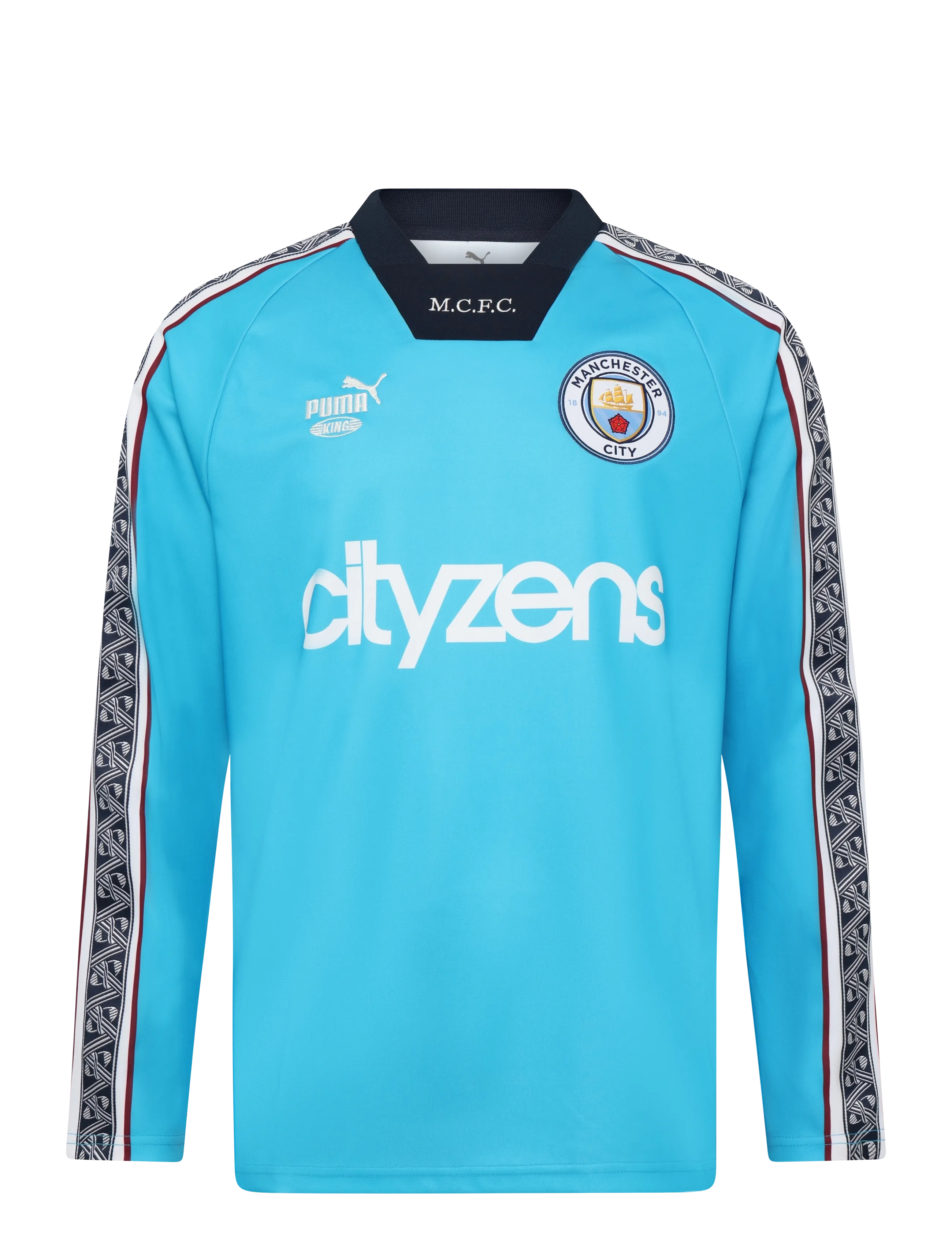 PUMA Manchester City F.c. King Jersey Ls, Mænd, Fodboldtrøje Langærmet, Blå, Str: XXL