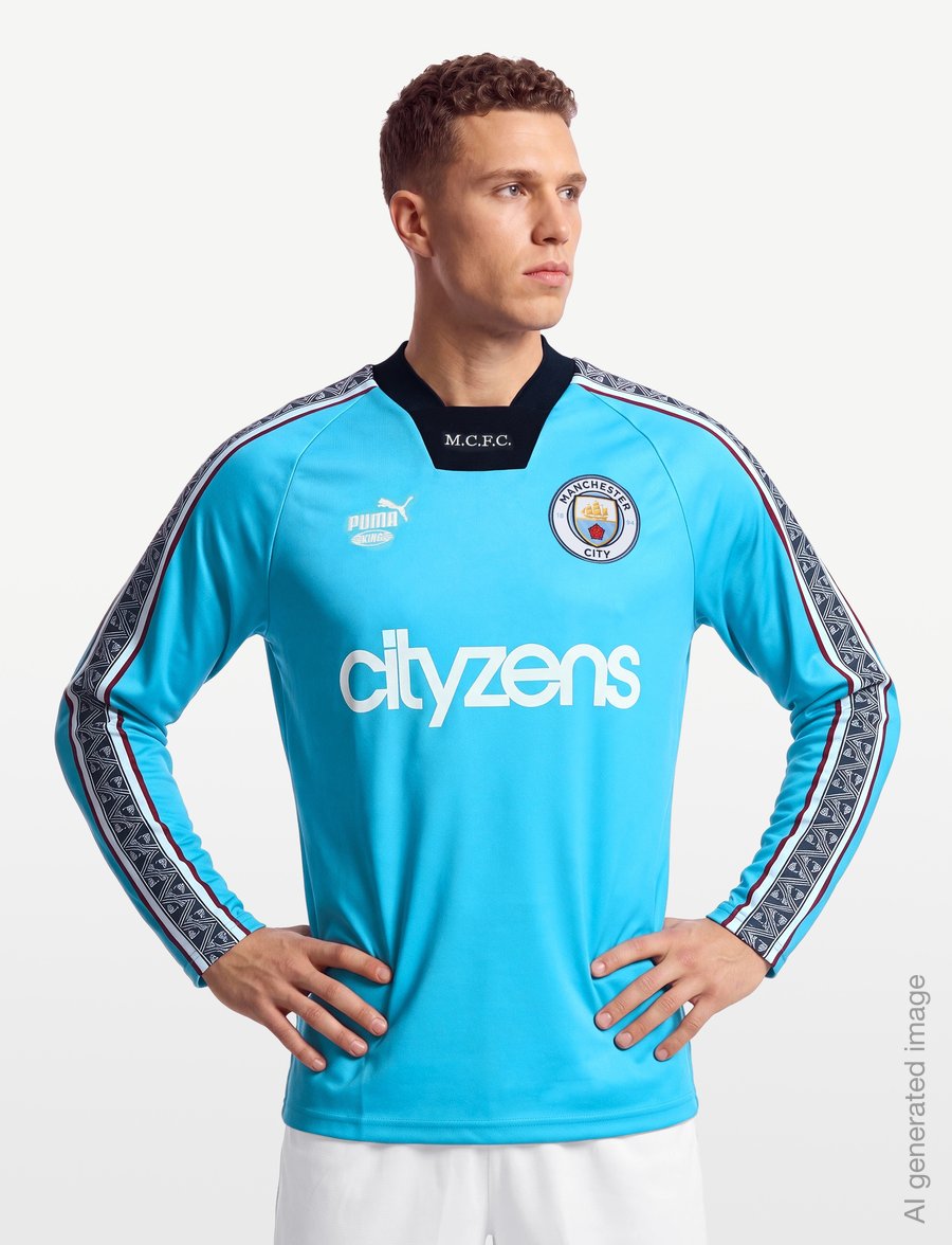 PUMA - Manchester City F.C. KING Jersey LS - jalgpallisärgid - speed blue-puma white - 3