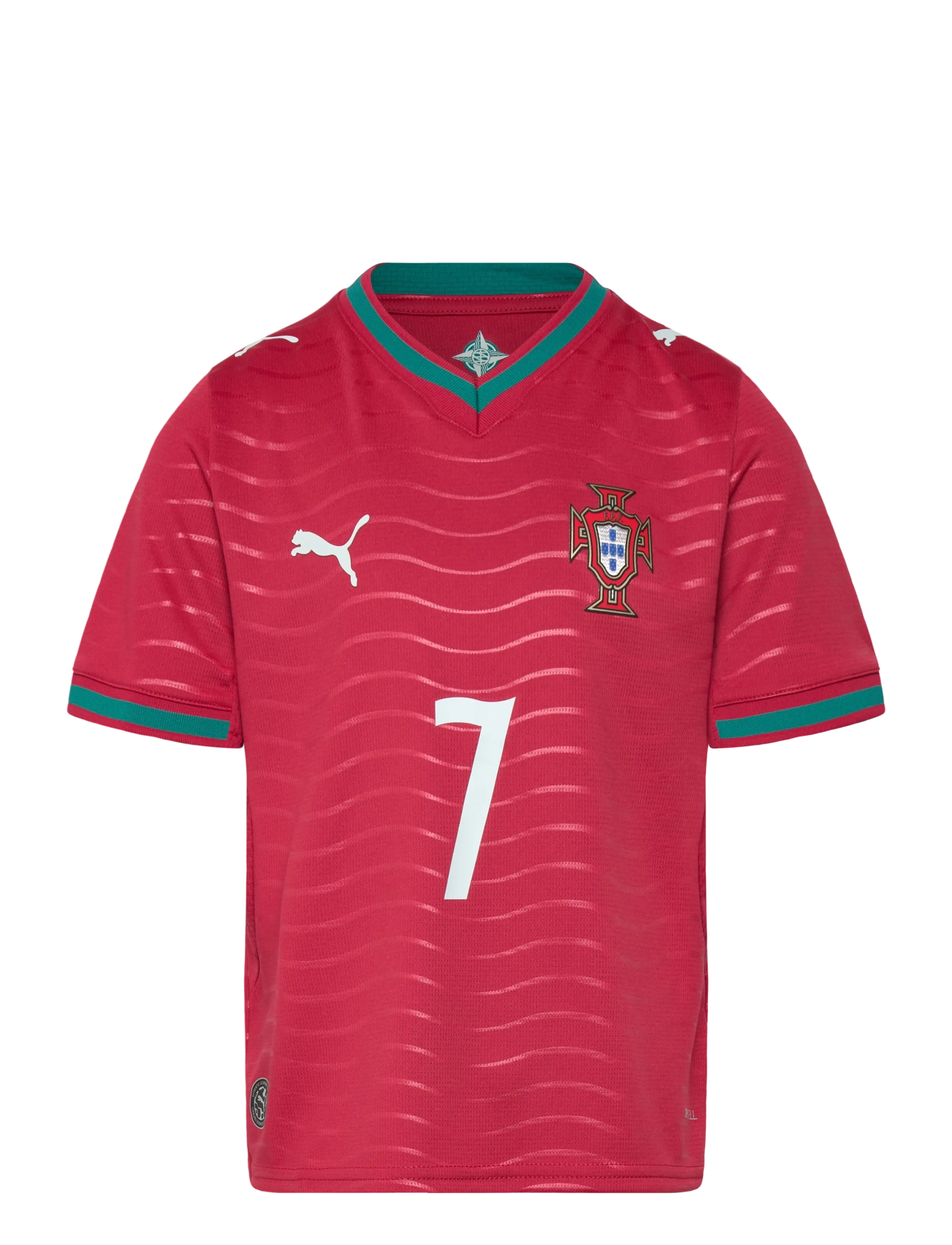 PUMA FPF Home Jersey Replica Jr Player - Kortærmede T-shirts - CLUB RED-GREEN LAGOON / red