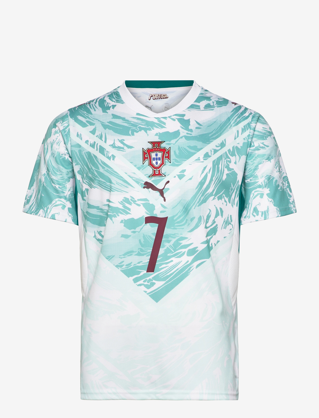 PUMA - FPF Away Jersey Replica Player - fotbollströjor - puma white-green lagoon - 0