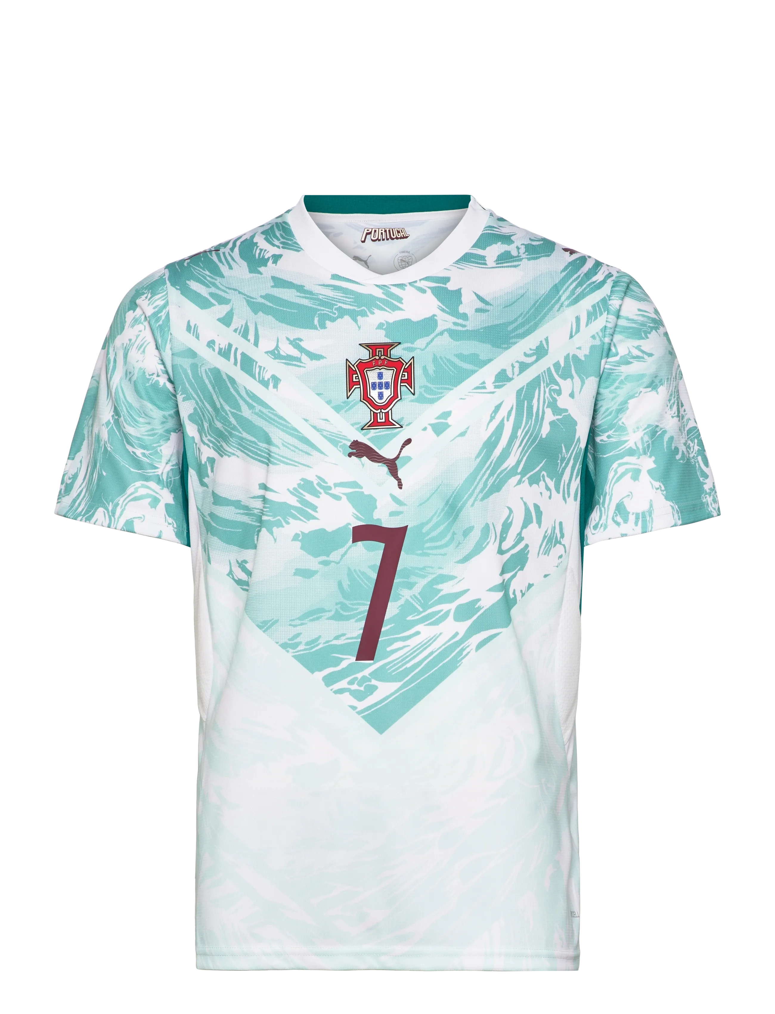PUMA FPF Away Jersey Replica Player - Kleidung - PUMA WHITE-GREEN LAGOON / white