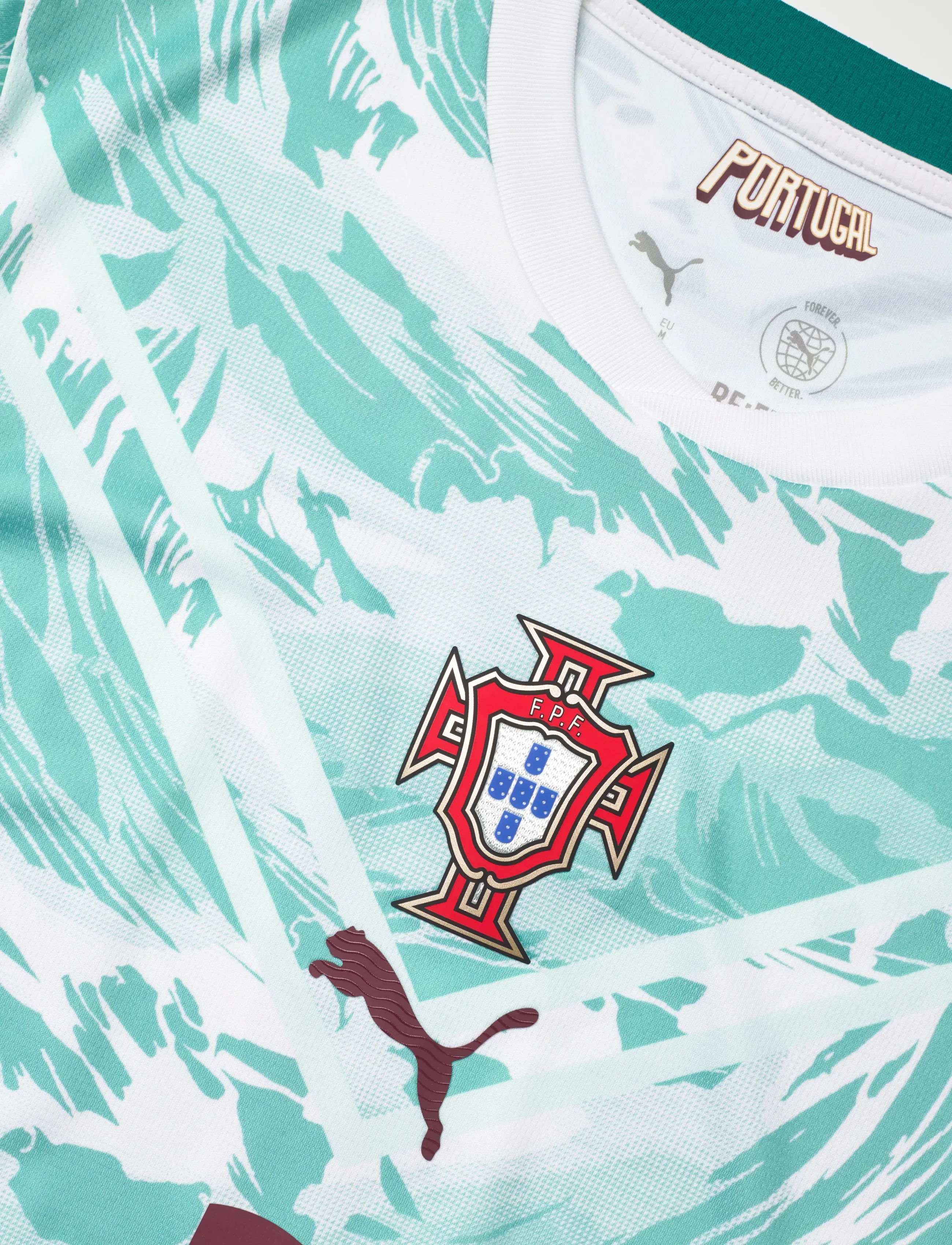 PUMA - FPF Away Jersey Replica Player - maillots de foot - puma white-green lagoon - 2