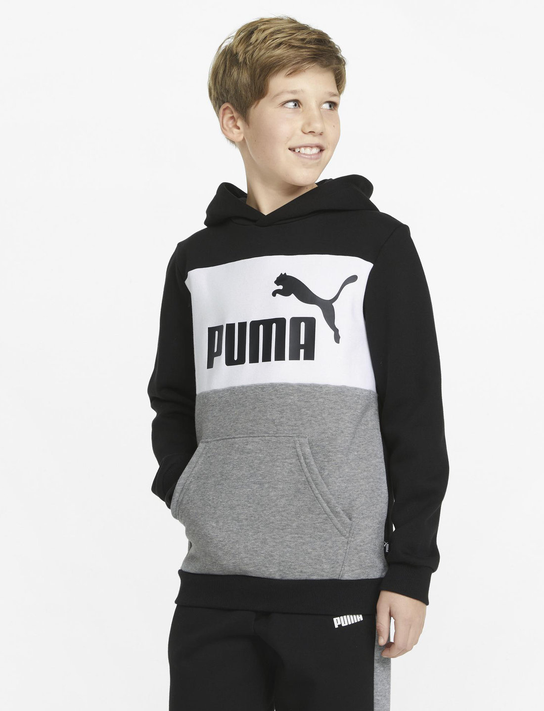 Puma grey and black hoodie Clearance