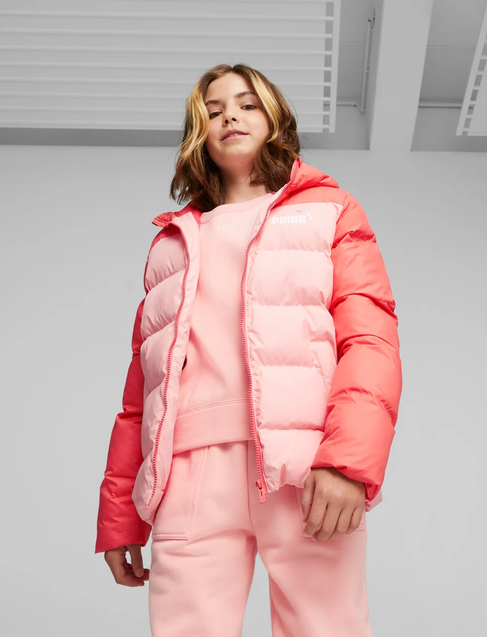 PUMA - Colourblock Polyball Hooded Jacket - isolierte jacken - peach smoothie - 0