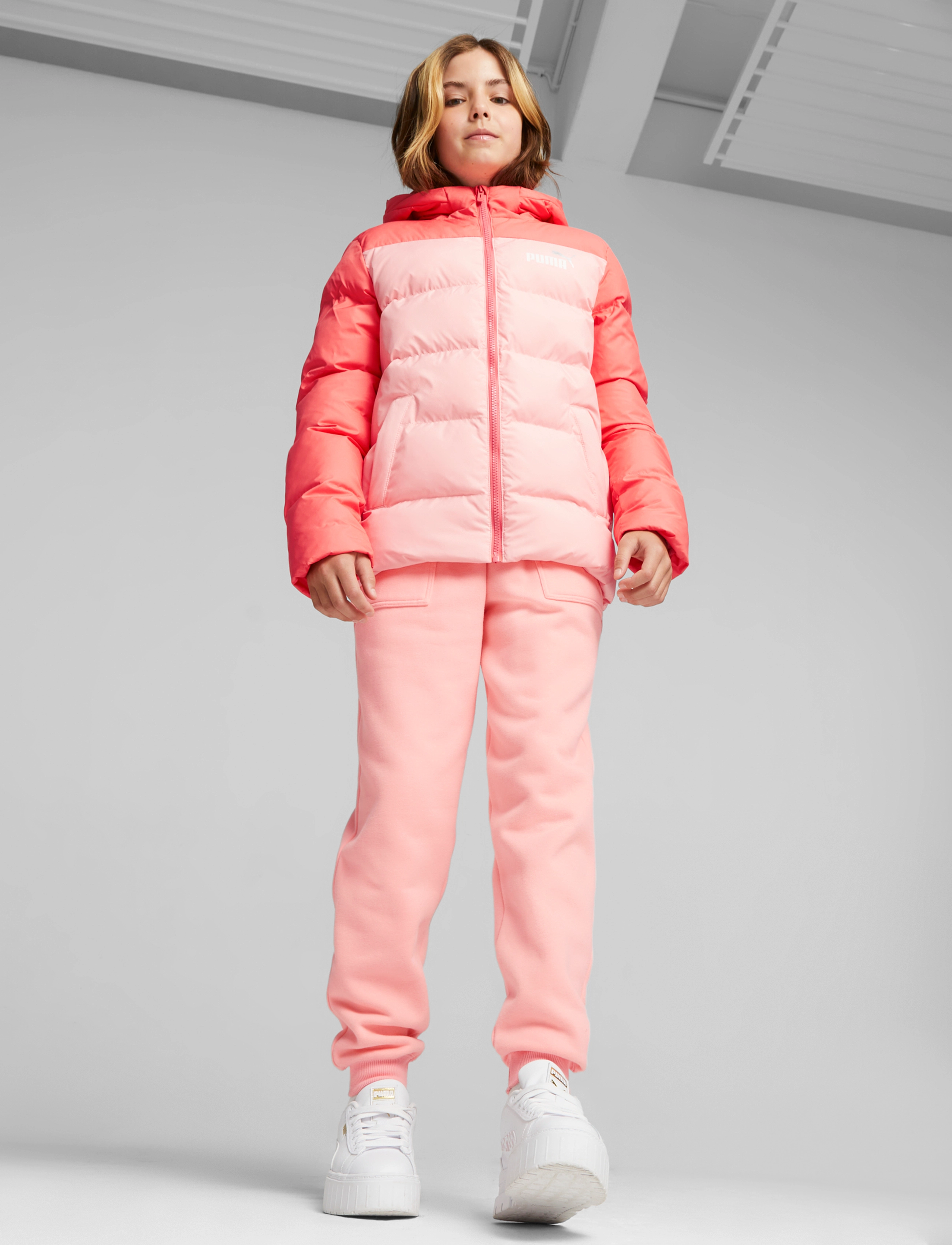 PUMA - Colourblock Polyball Hooded Jacket - peach smoothie - 4