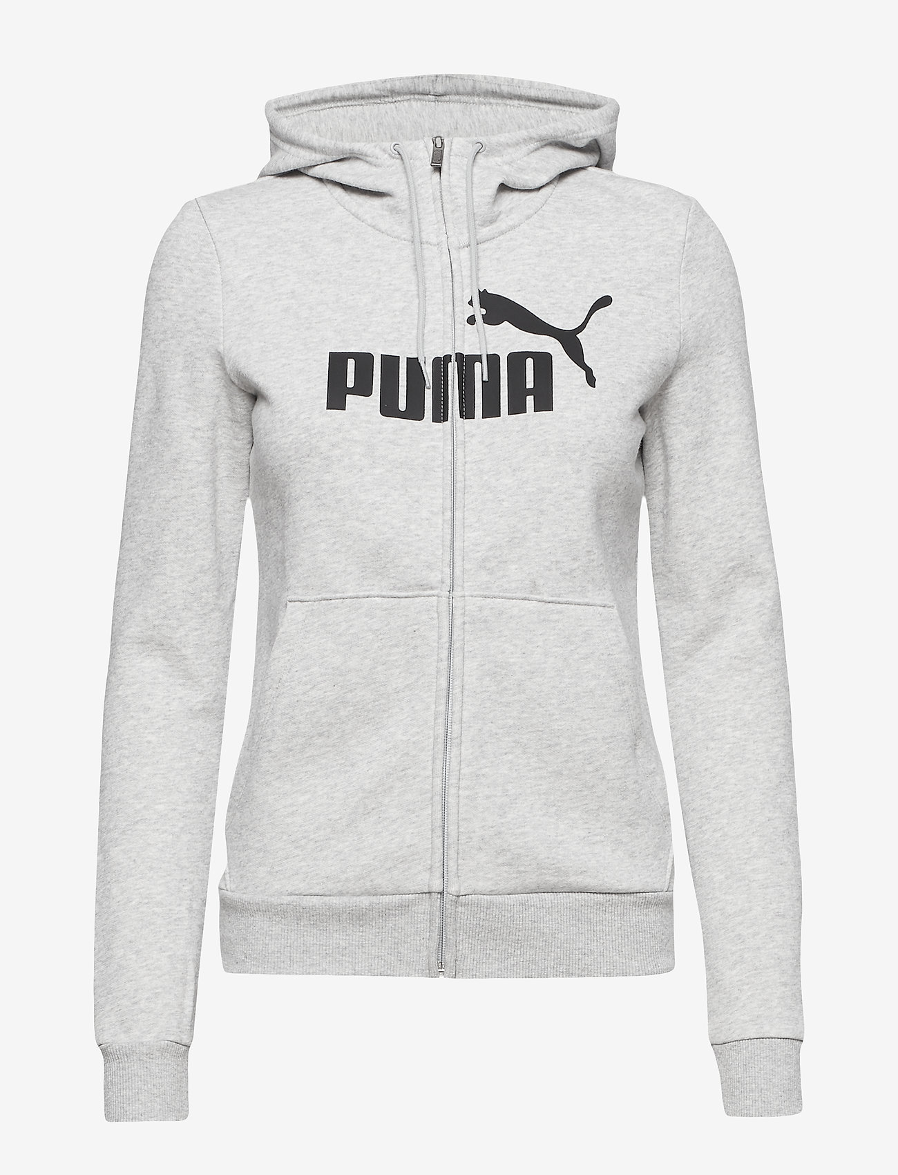 PUMA - ESS Logo Hooded Jacket FL - light gray heather - 0