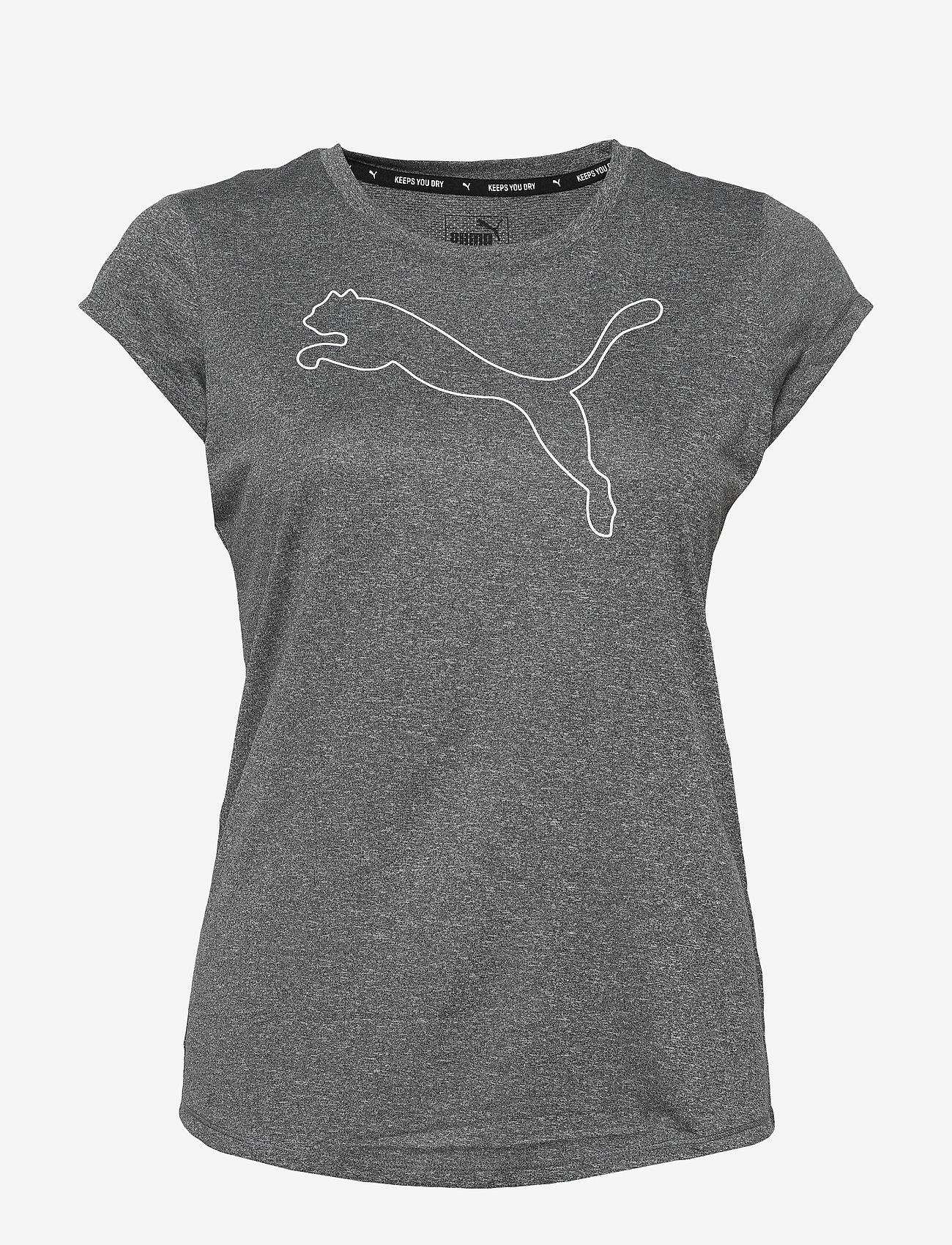 Active Logo Heather Tee - PUMA BLACK HEATHER