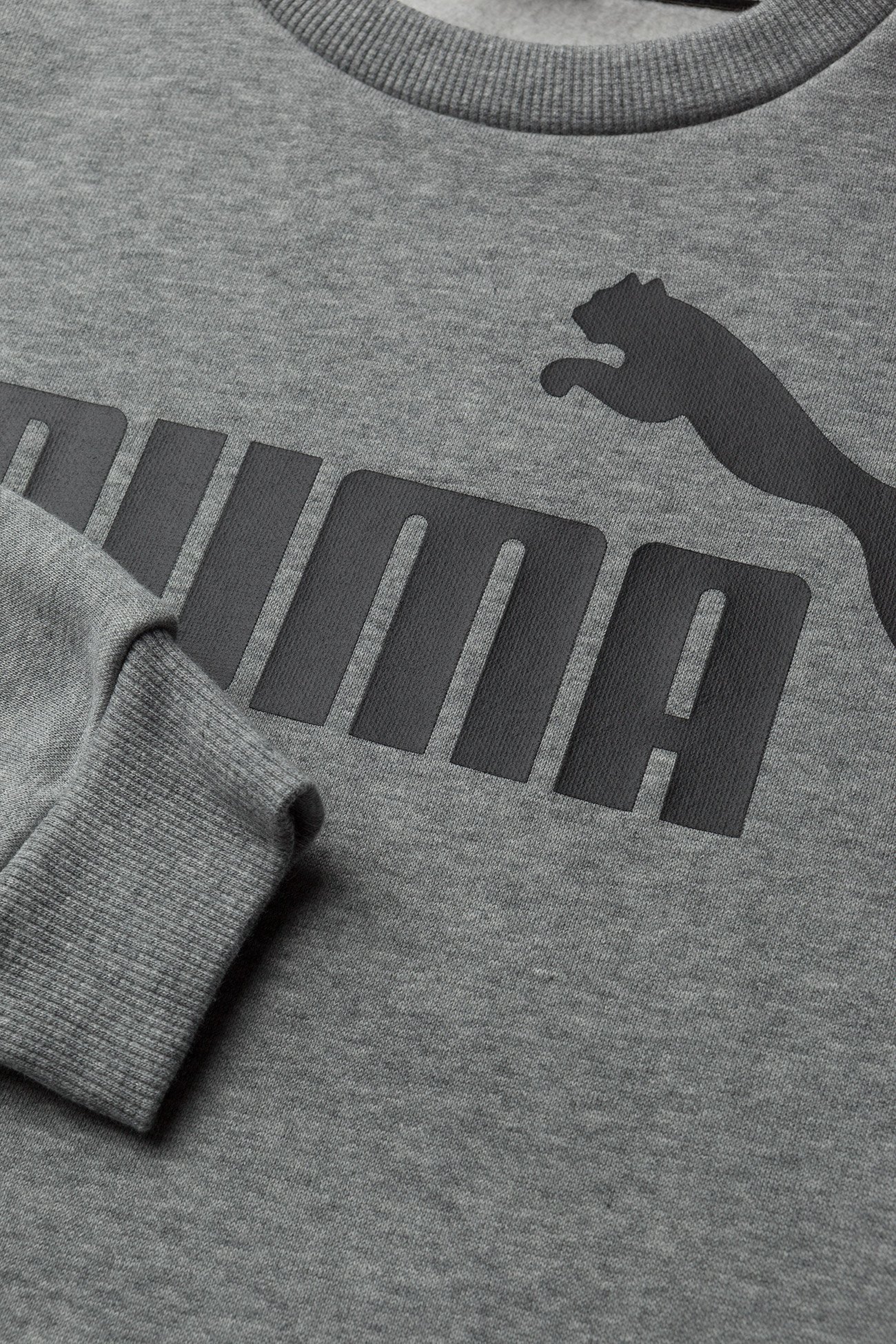 PUMA - ESS Logo Crew Sweat FL B - medium gray heather - 2