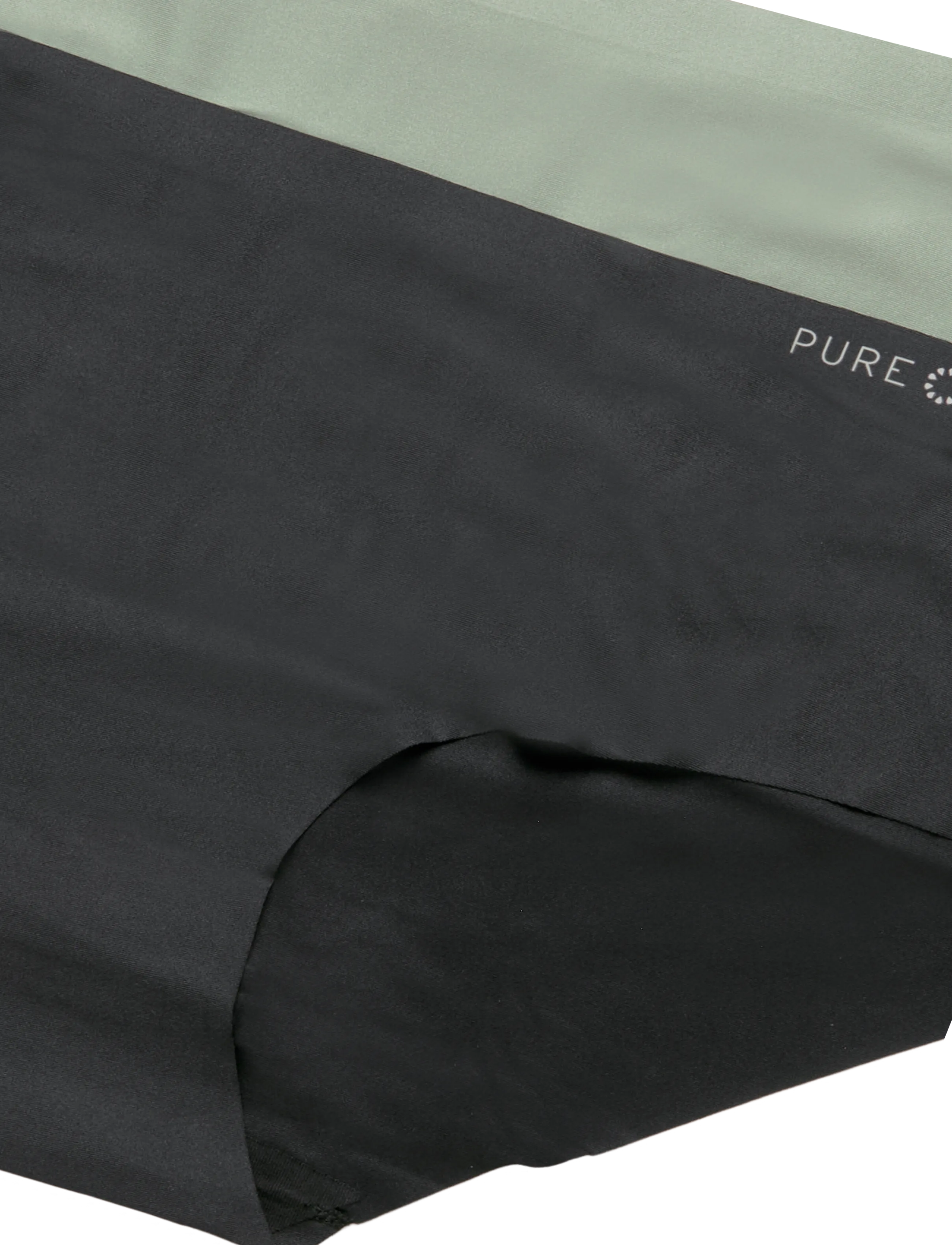 Pure lime - Invisible Microfiber Hipster 2 Pack - seamless trosor - dusty seagreen/black - 2