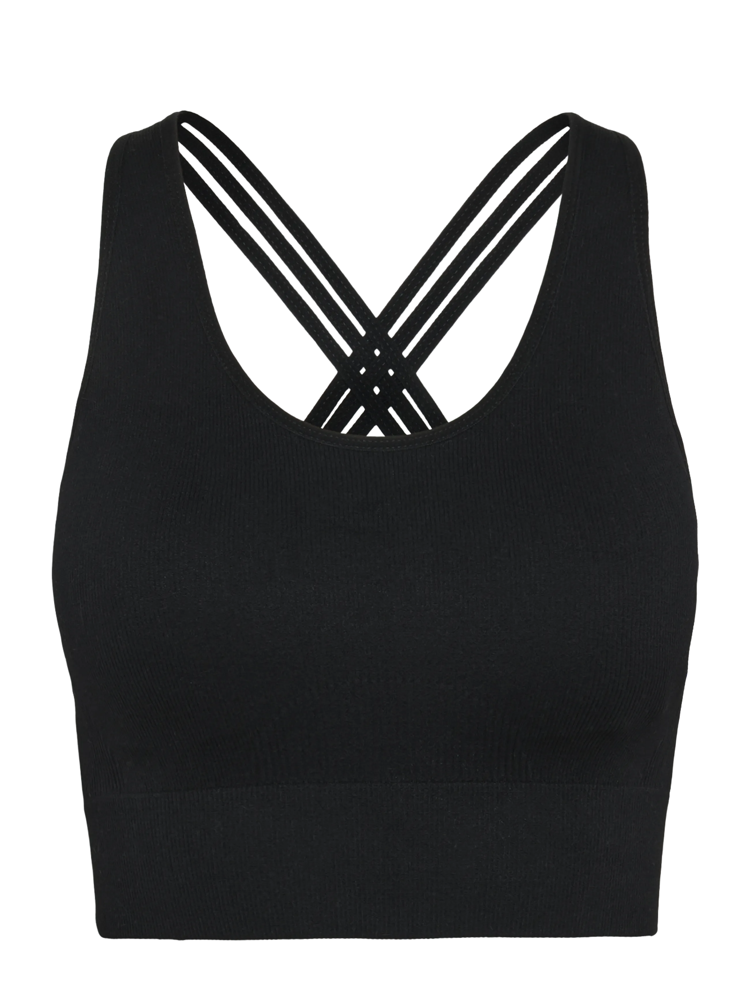 Pure lime Seamless Rib Top - T-shirts & Toppe - BLACK / black