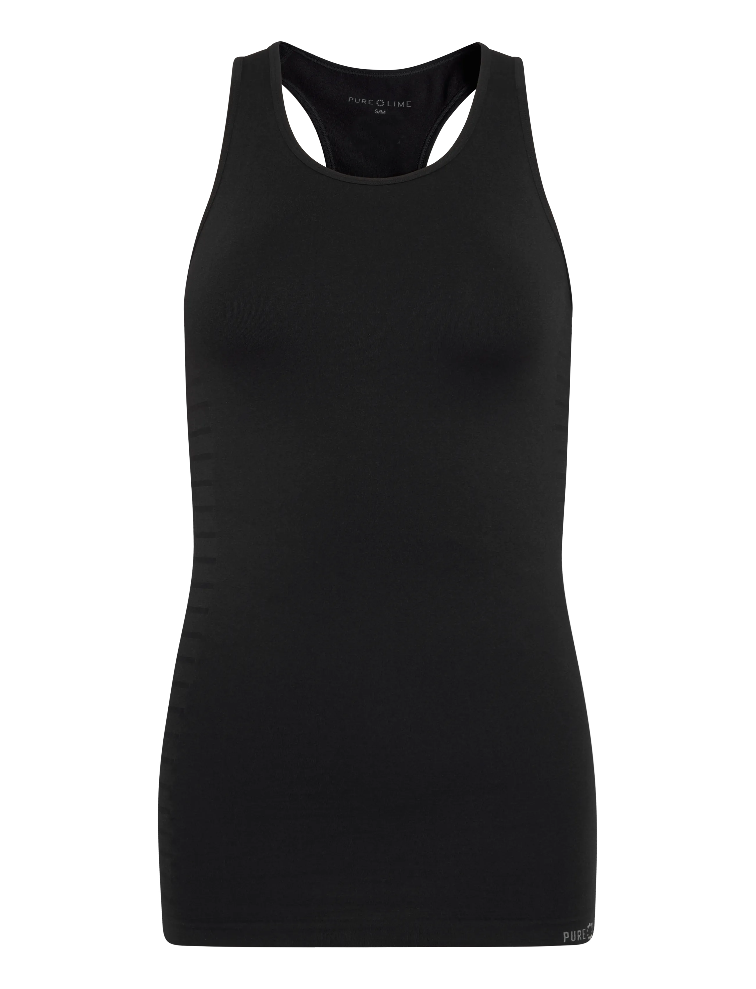 Pure lime Seamless Tank Top - Linnen - BLACK / black