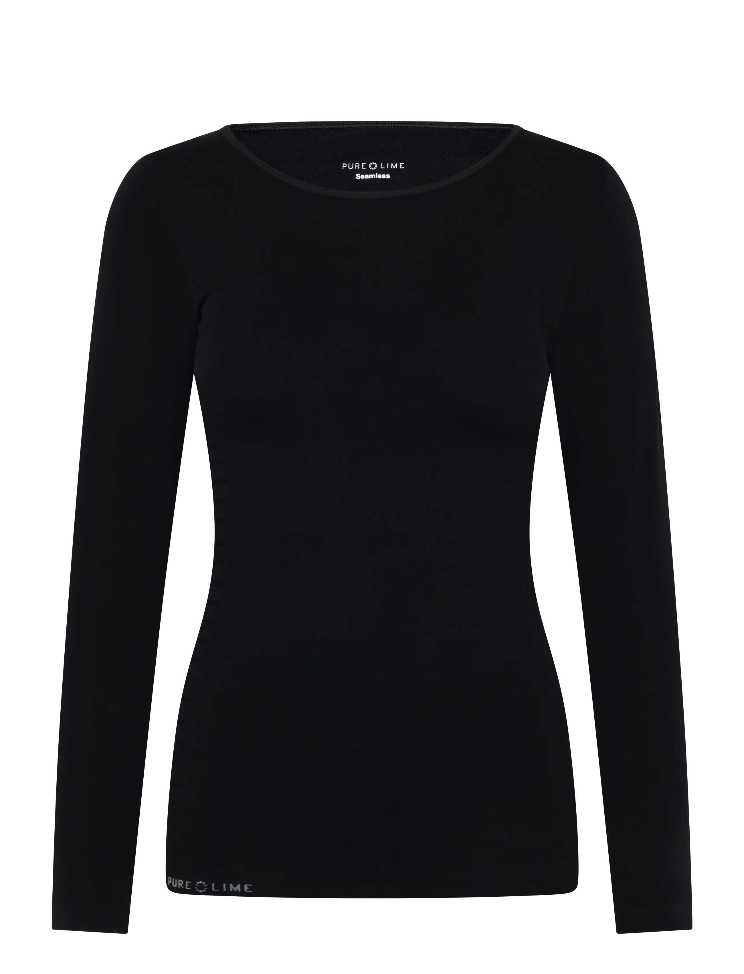 Pure lime Seamless Longsleeve Tee - Pure lime - BLACK / black