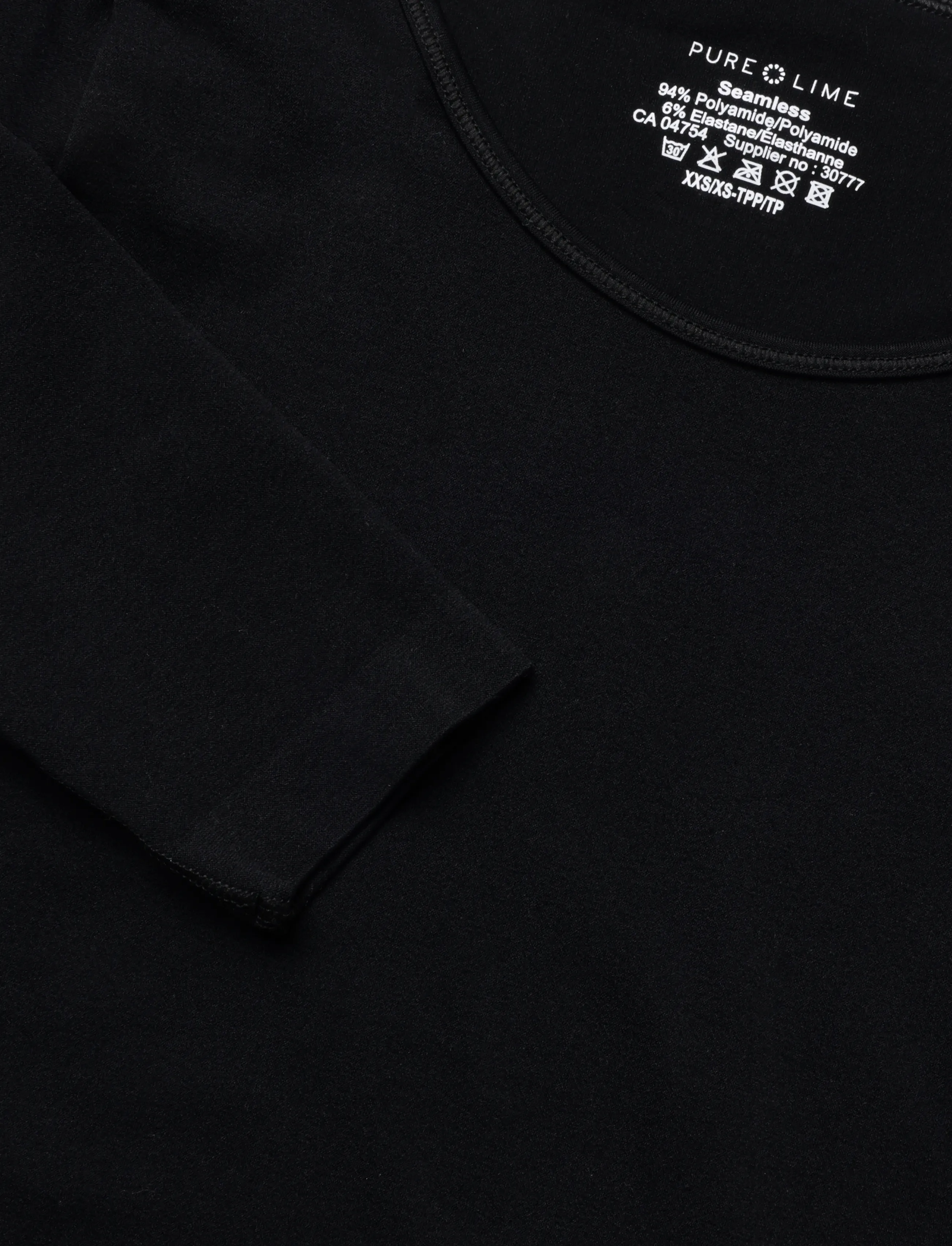 Pure lime - Seamless Longsleeve Tee - autumn clothing - black - 2