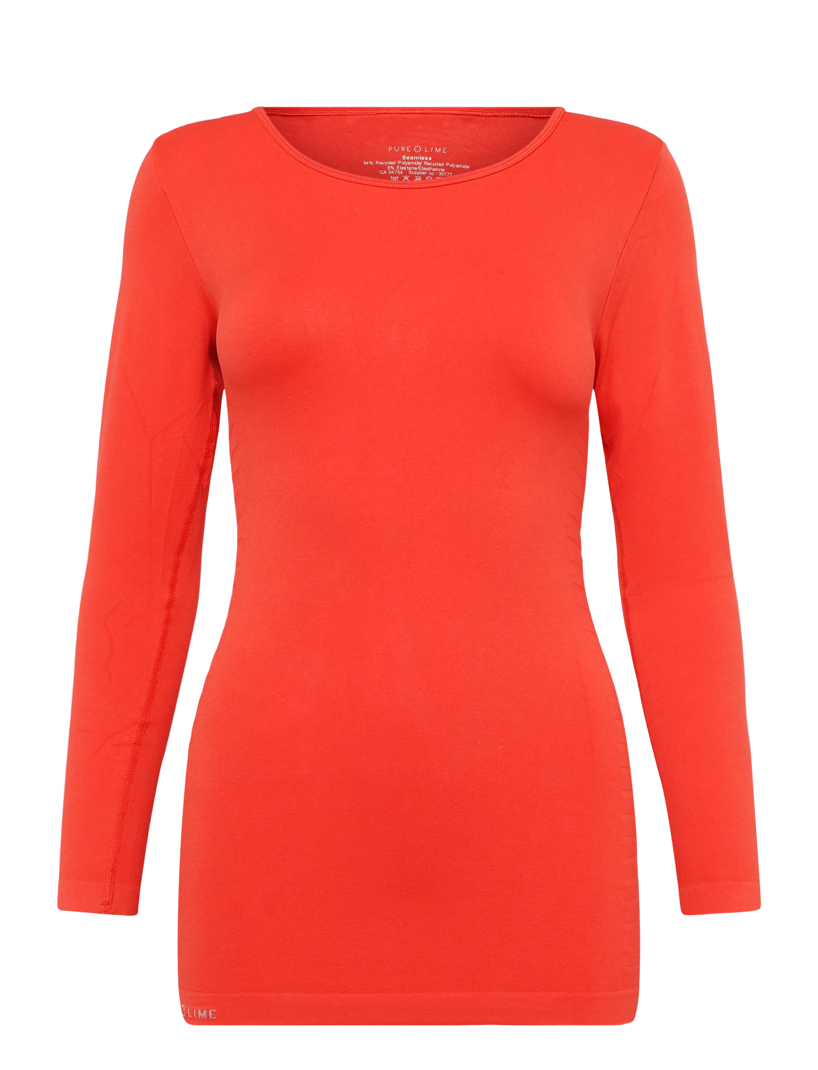 Pure lime Seamless Longsleeve Tee, Damen, Nahtloses Langarmshirt, Koralle, Gr: XXS/XS