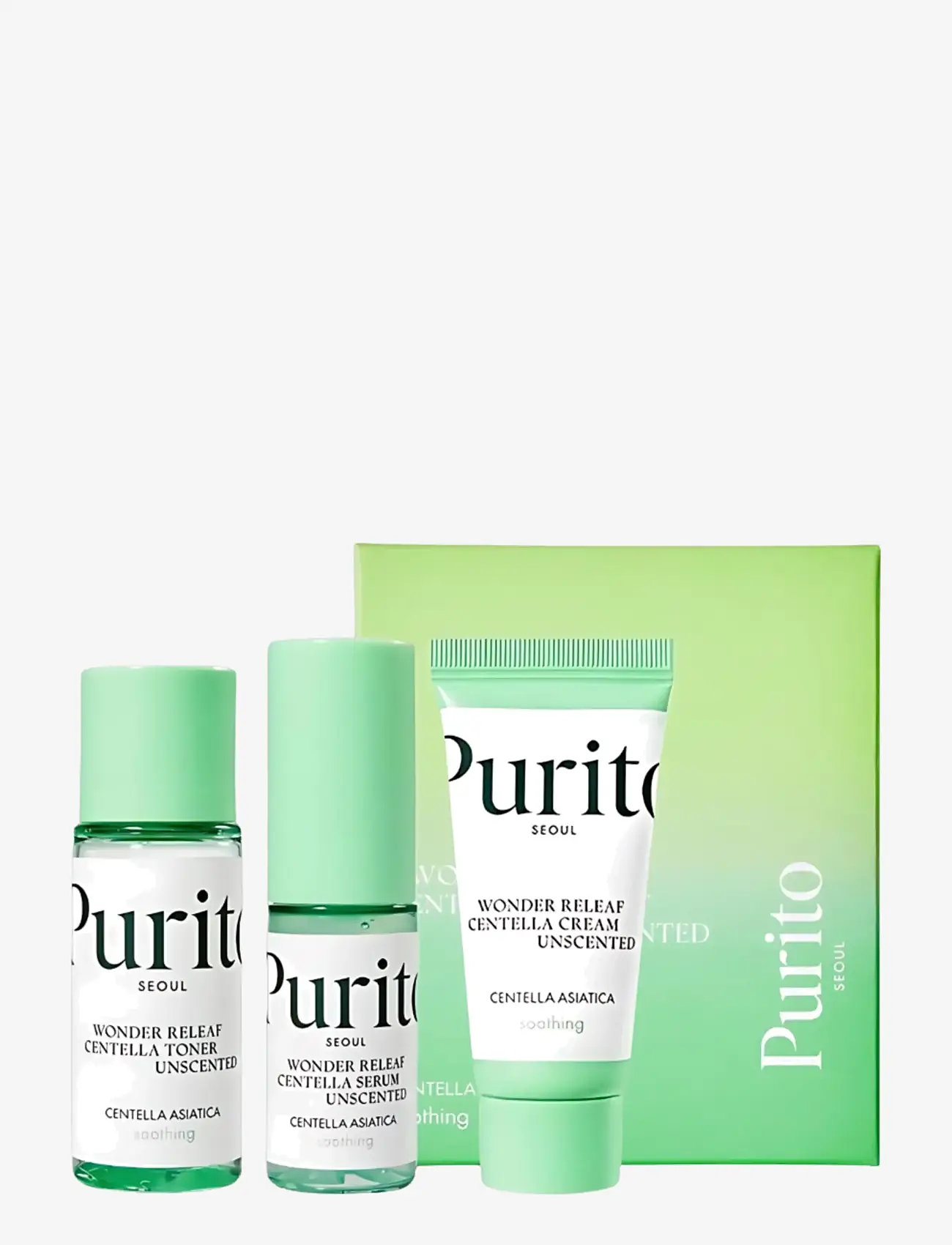 Purito - Wonder Releaf Centella Mini Kit Unscented - laveste priser - clear - 1