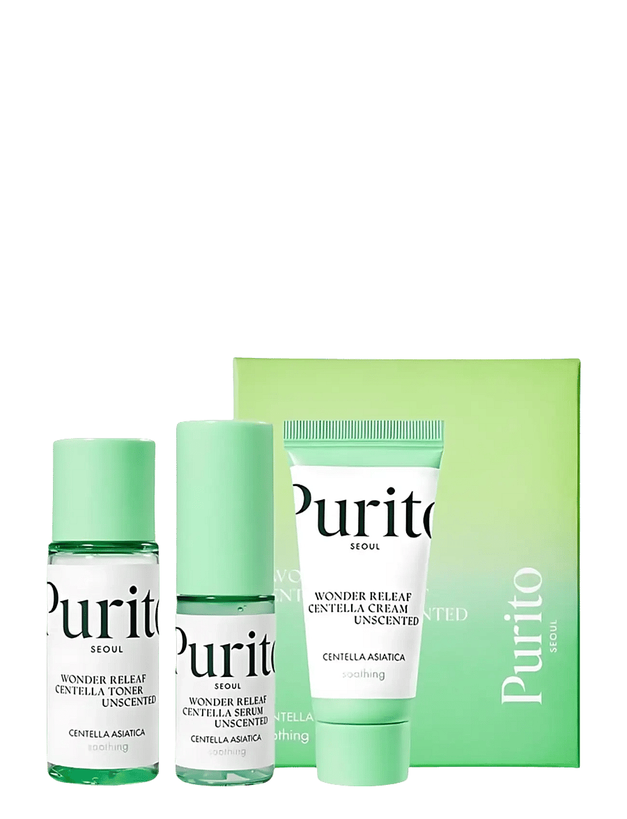 Purito Seoul - Wonder Releaf Centella Mini Kit Unscented - gåvoset - clear - 1