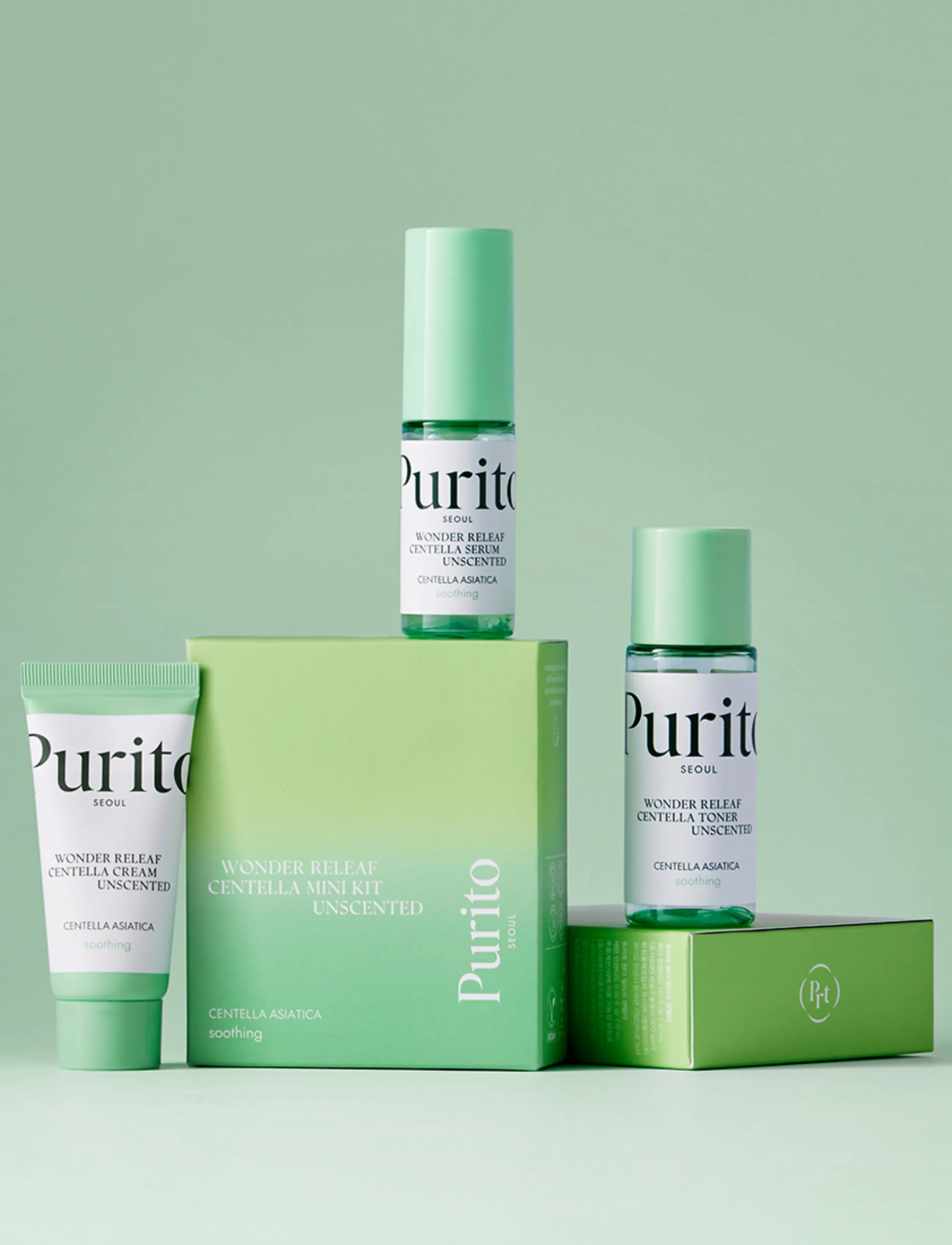Purito Seoul Wonder Releaf Centella Mini Kit Unscented, One Size, Nude, Alle Sæt > Hudplejesæt, Dame
