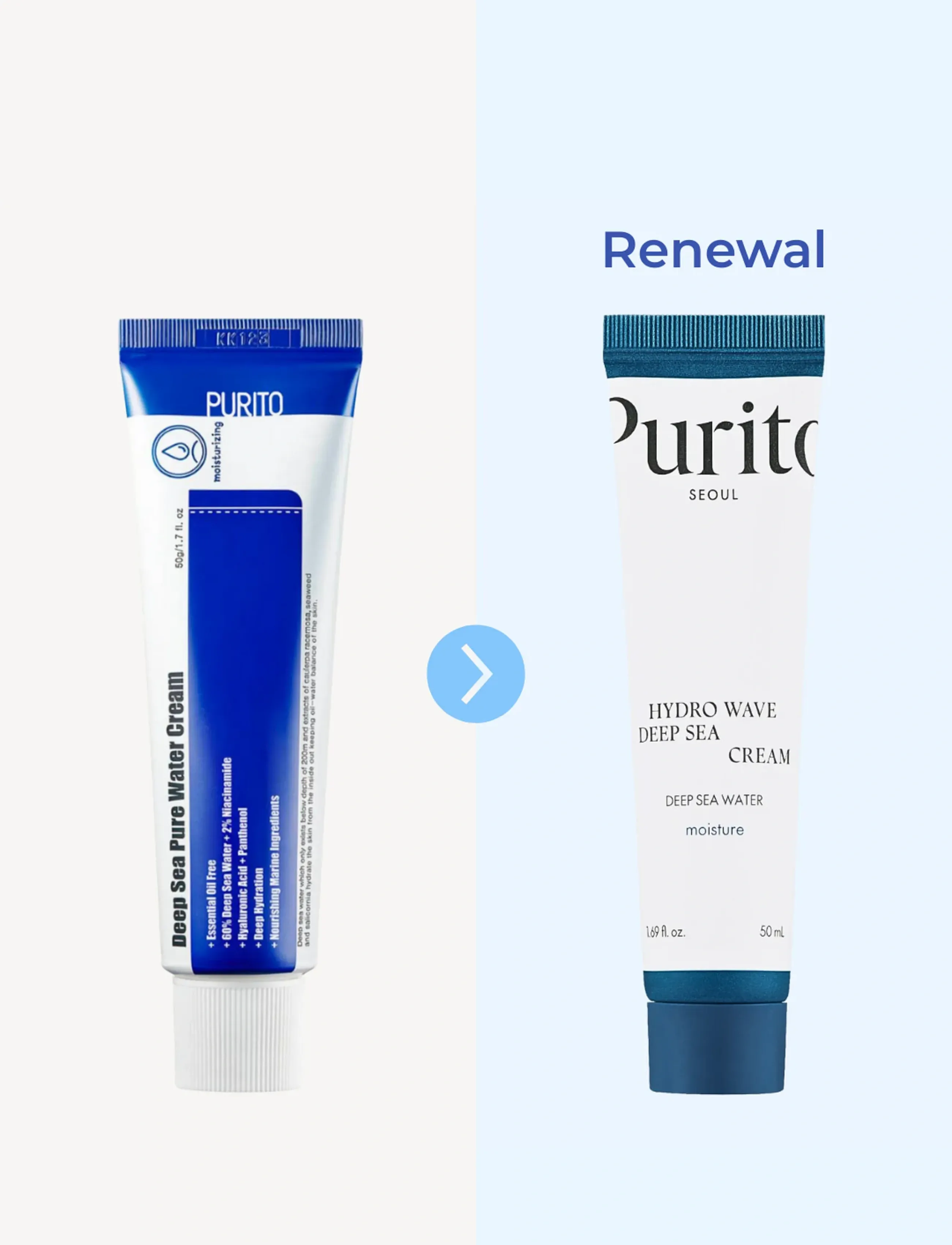 Purito Seoul - Deep Sea Pure Water Cream - niisutajad - clear - 3