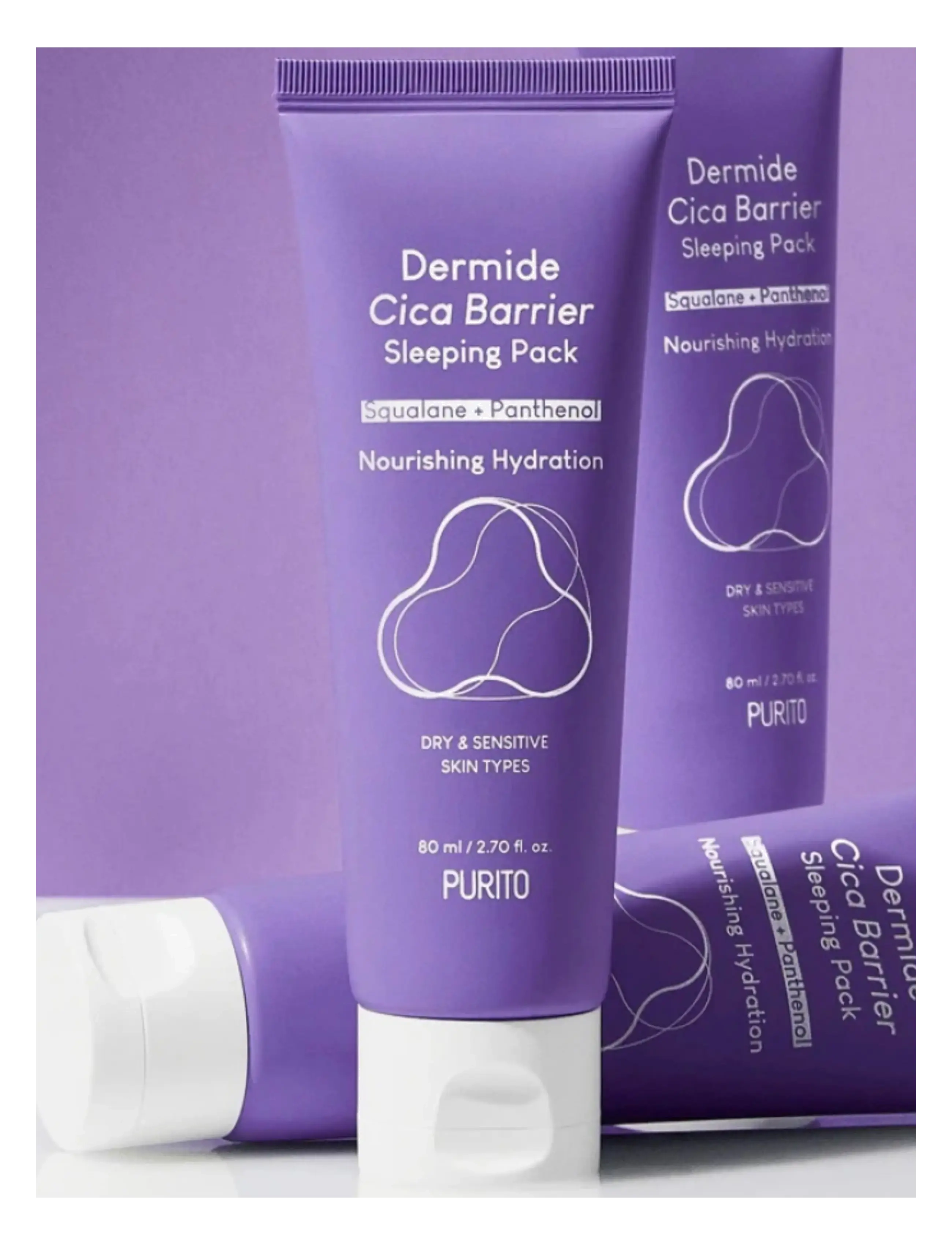 Purito Seoul - Dermide Cica Barrier Sleeping Pack - natcremer - clear - 1