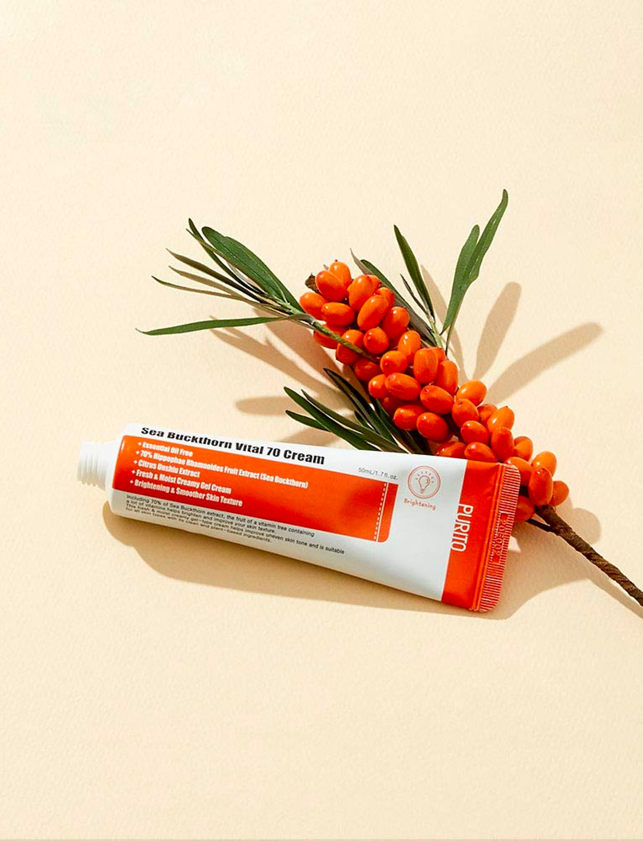 Purito Seoul - Sea Buckthorn Vital 70 Cream - dieniniai kremai - clear - 1