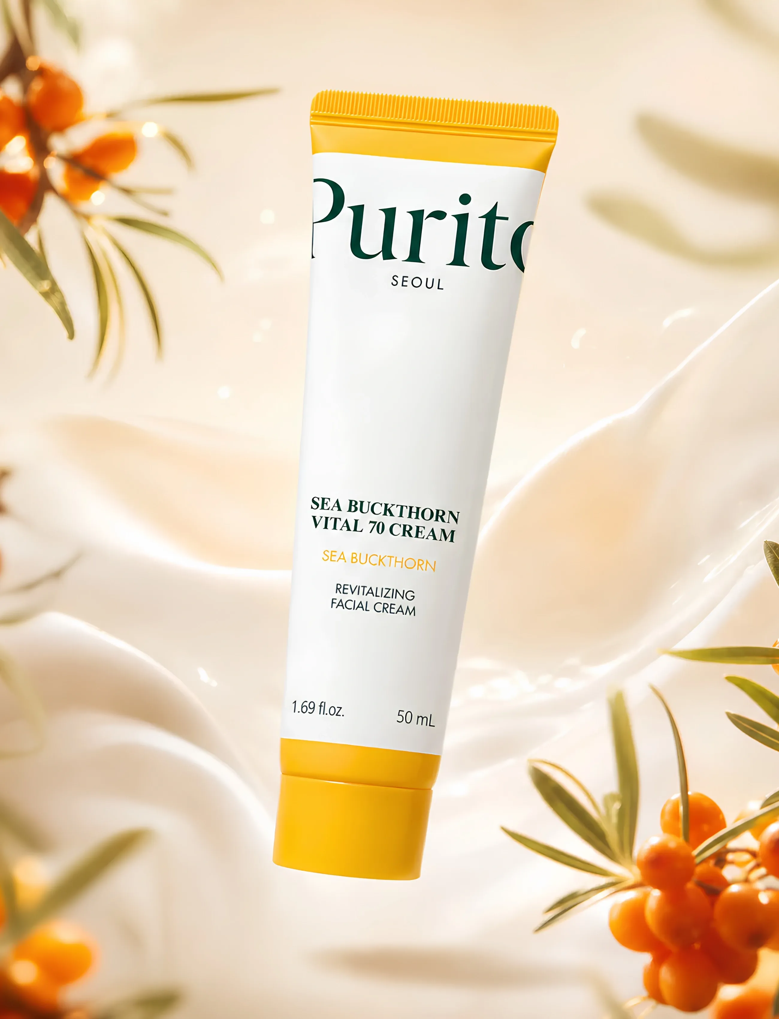 Purito Seoul Sea Buckthorn Vital 70 Cream, 50 ml, Nude, Fugtighedscreme > Dagcreme, Dame