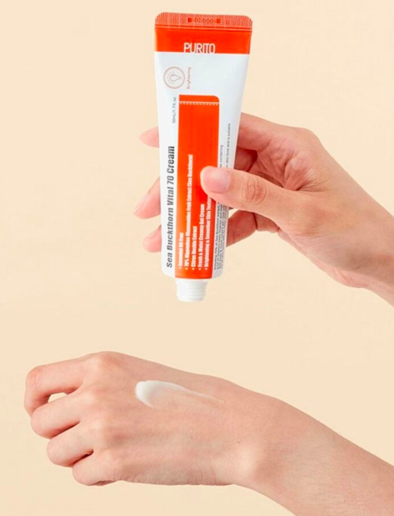 Purito Seoul - Sea Buckthorn Vital 70 Cream - dieniniai kremai - clear - 2