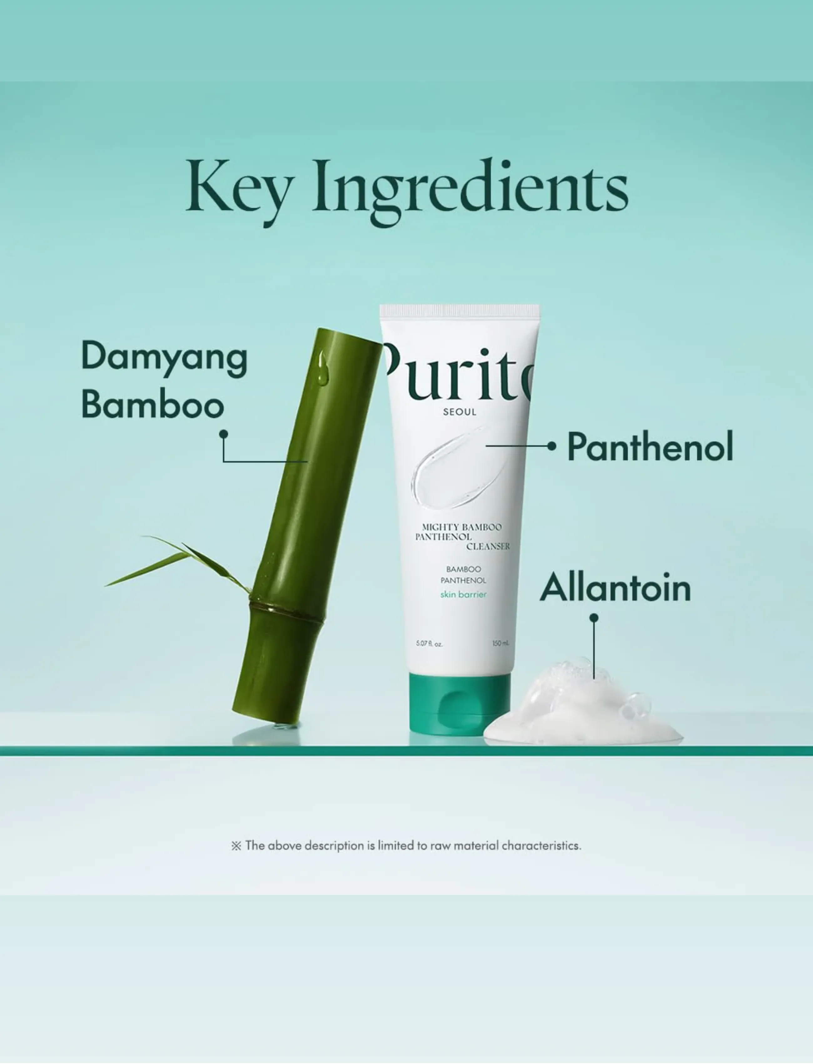 Purito Seoul Mighty Bamboo Panthenol Cleanser, 150 ml, Nude, Cleansers > Foaming Cleanser, Dame