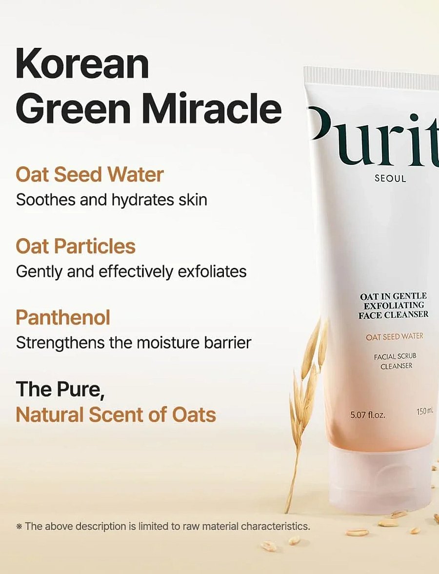 Purito Seoul - Oat In Gentle Exfoliating Face Cleanser - foaming cleanser - clear - 4