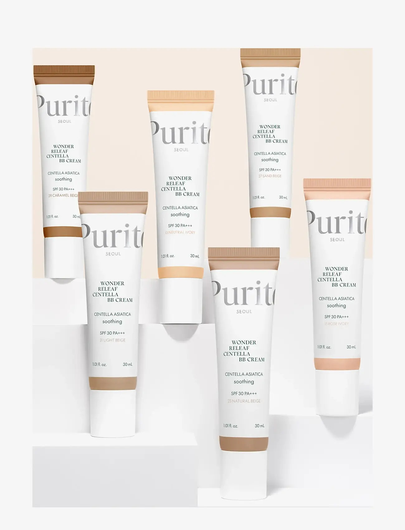 Purito - Wonder Releaf Centella BB Cream #29 Caramel Beige - smink - clear - 2
