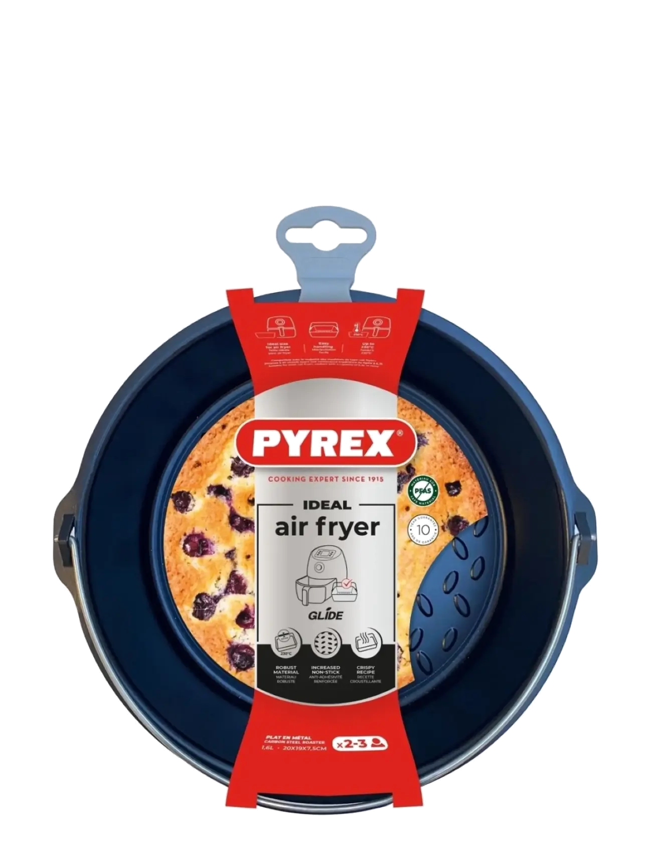Pyrex - Airfryer-bageform i metal, rund, 20 cm, PYREX® - black - 2