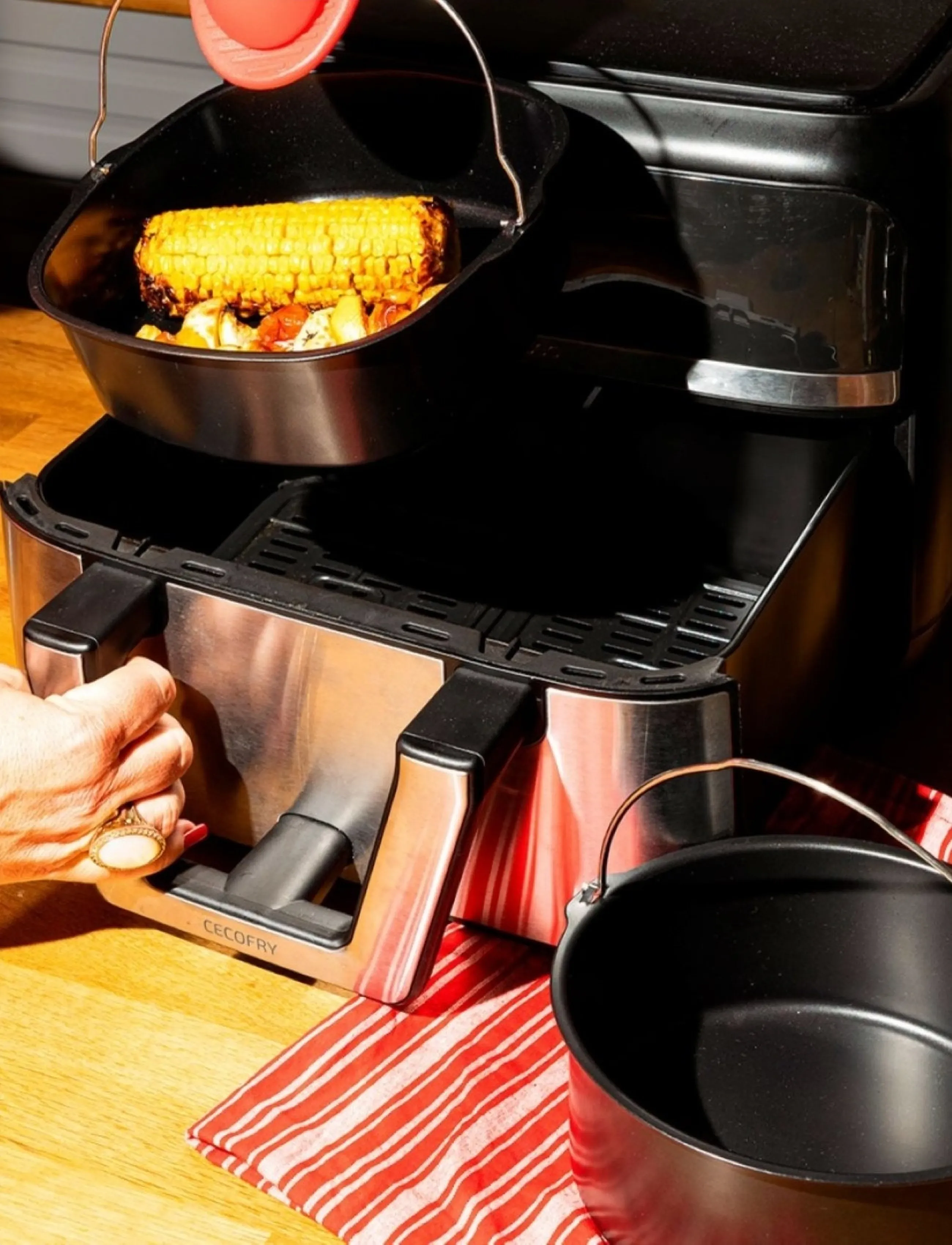 Pyrex - Airfryer-bageform i metal, rund, 20 cm, PYREX® - black - 0