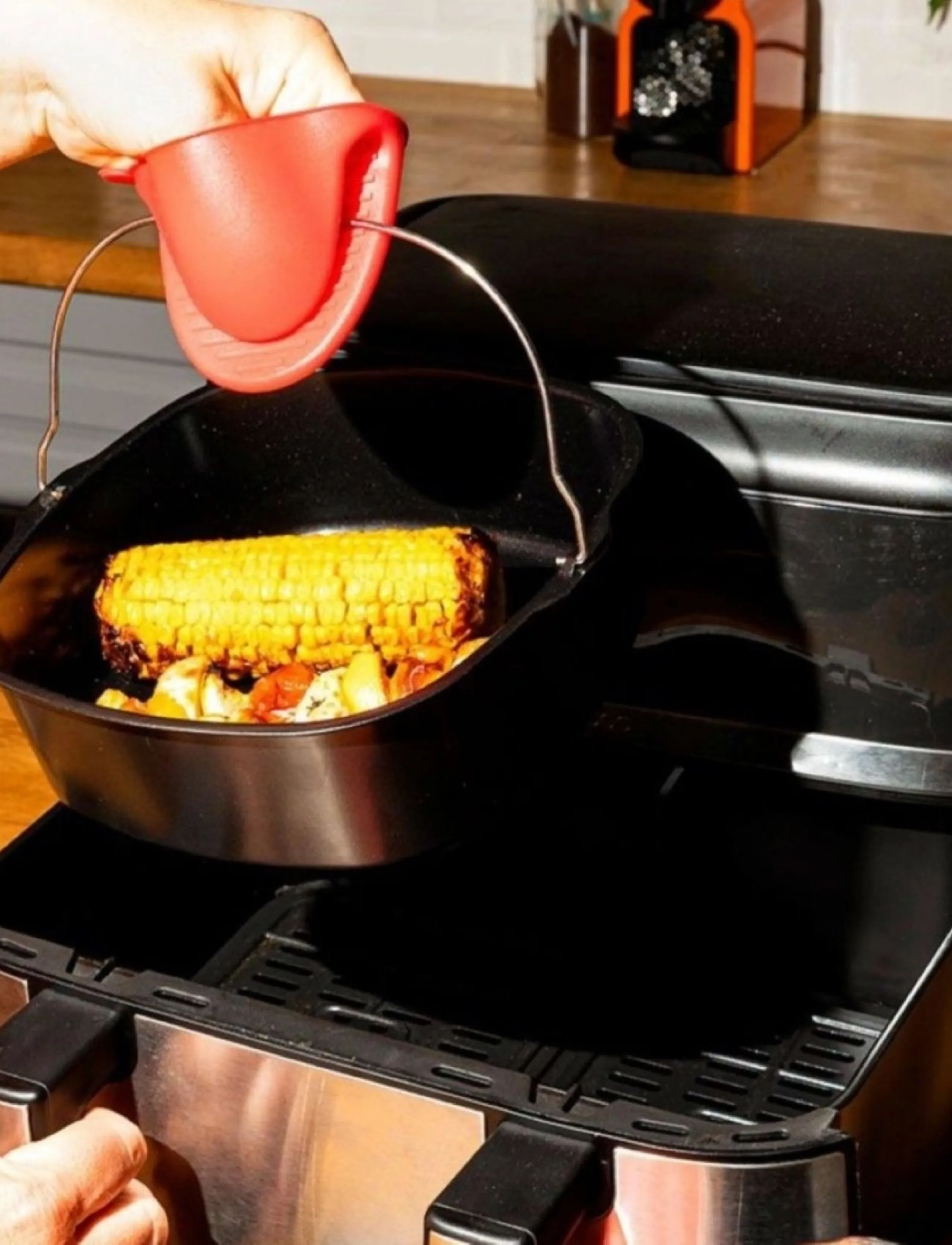 Pyrex - Airfryer-bageform i metal, firkantet, 22 cm, PYREX® - black - 0