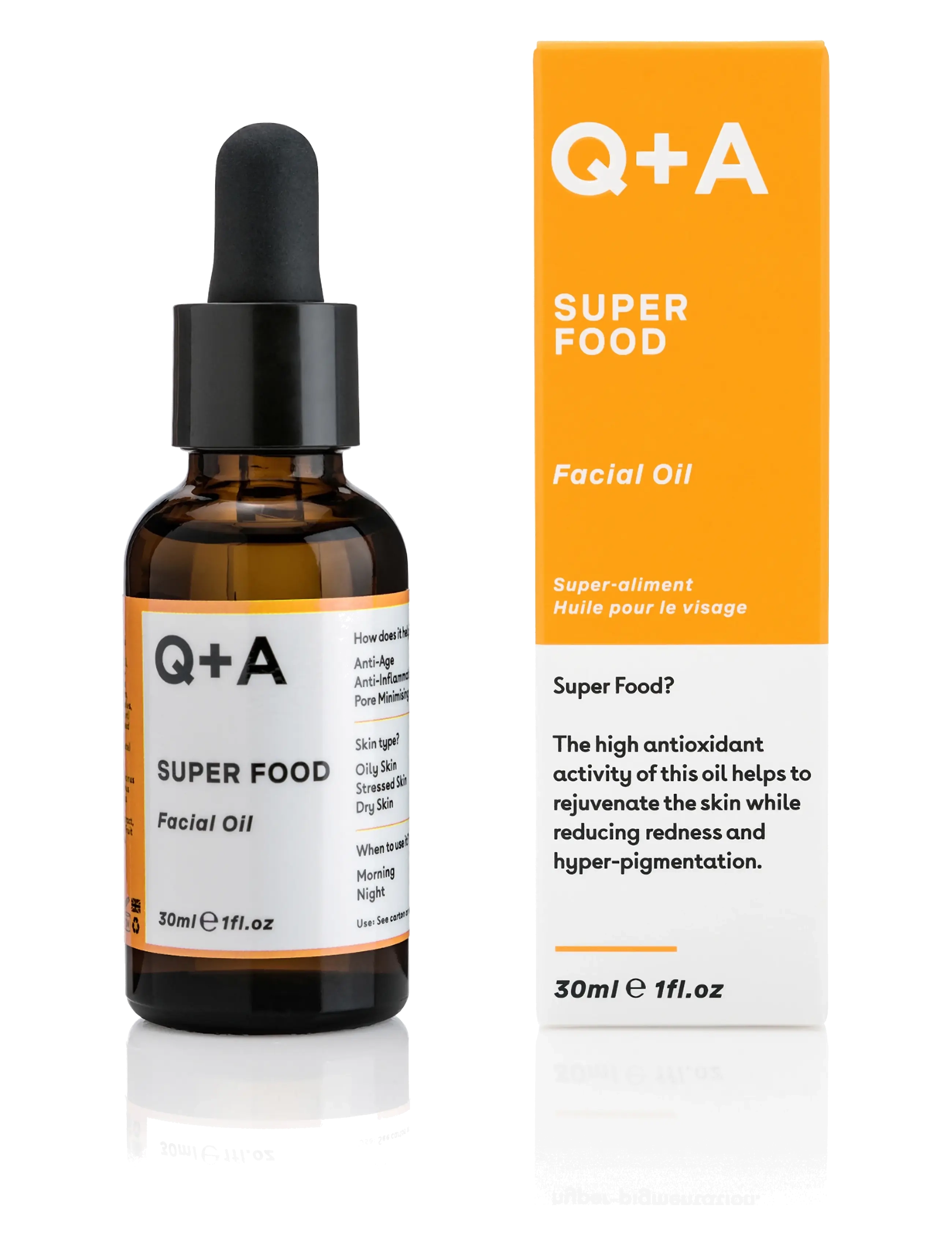 Q+A - Q+A Super Food Facial Oil - ansiktsolja - clear - 3