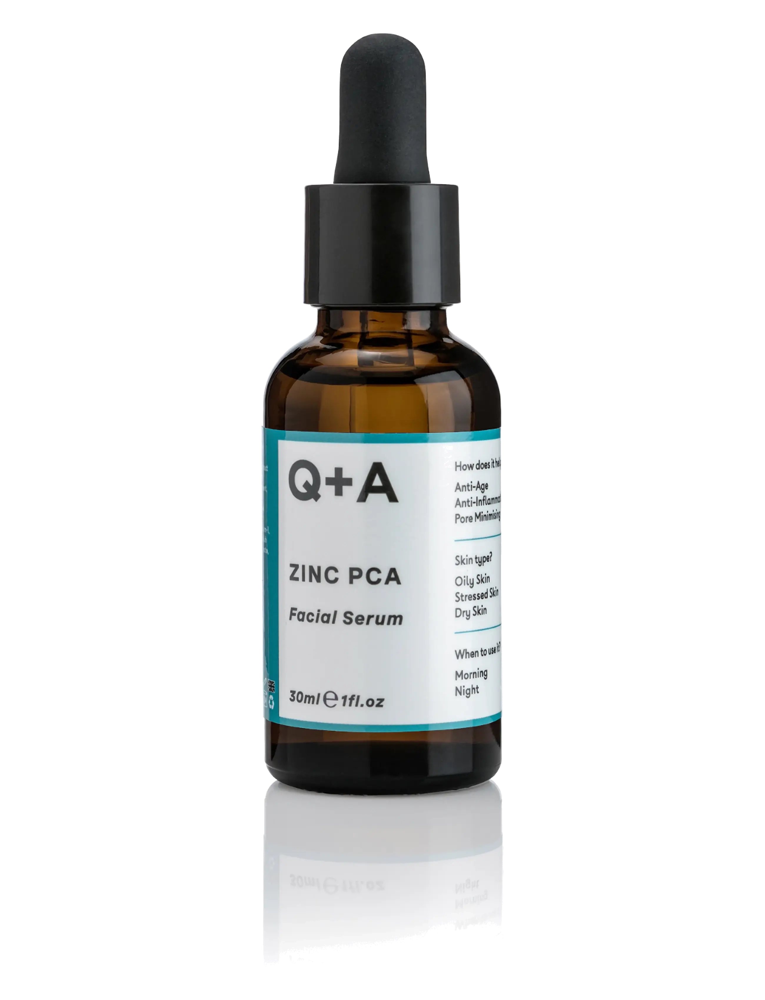 Q+A Zinc Pca Facial Serum, Serum, Nude, Str: 30 ML