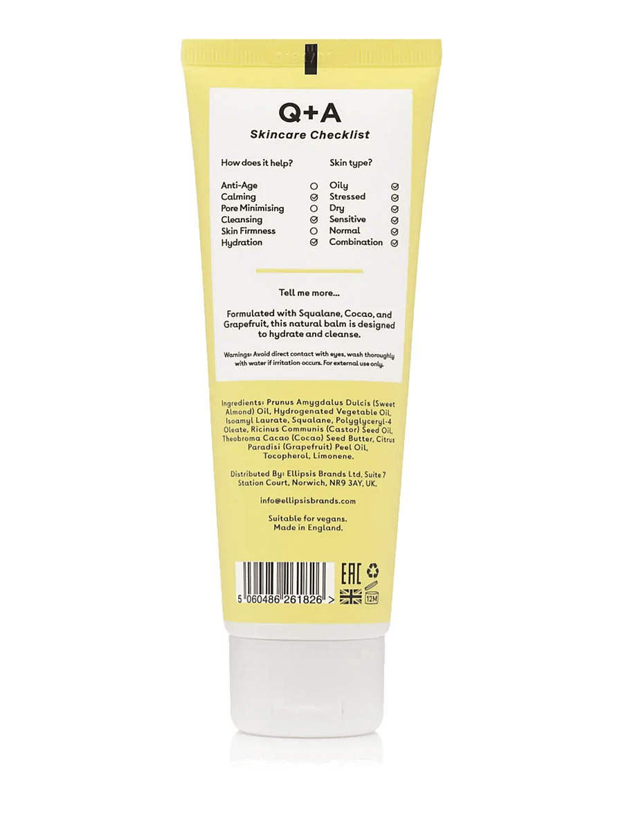 Q+A - Q+A Grapefruit Cleansing Balm - puhastuspalsamid - clear - 2