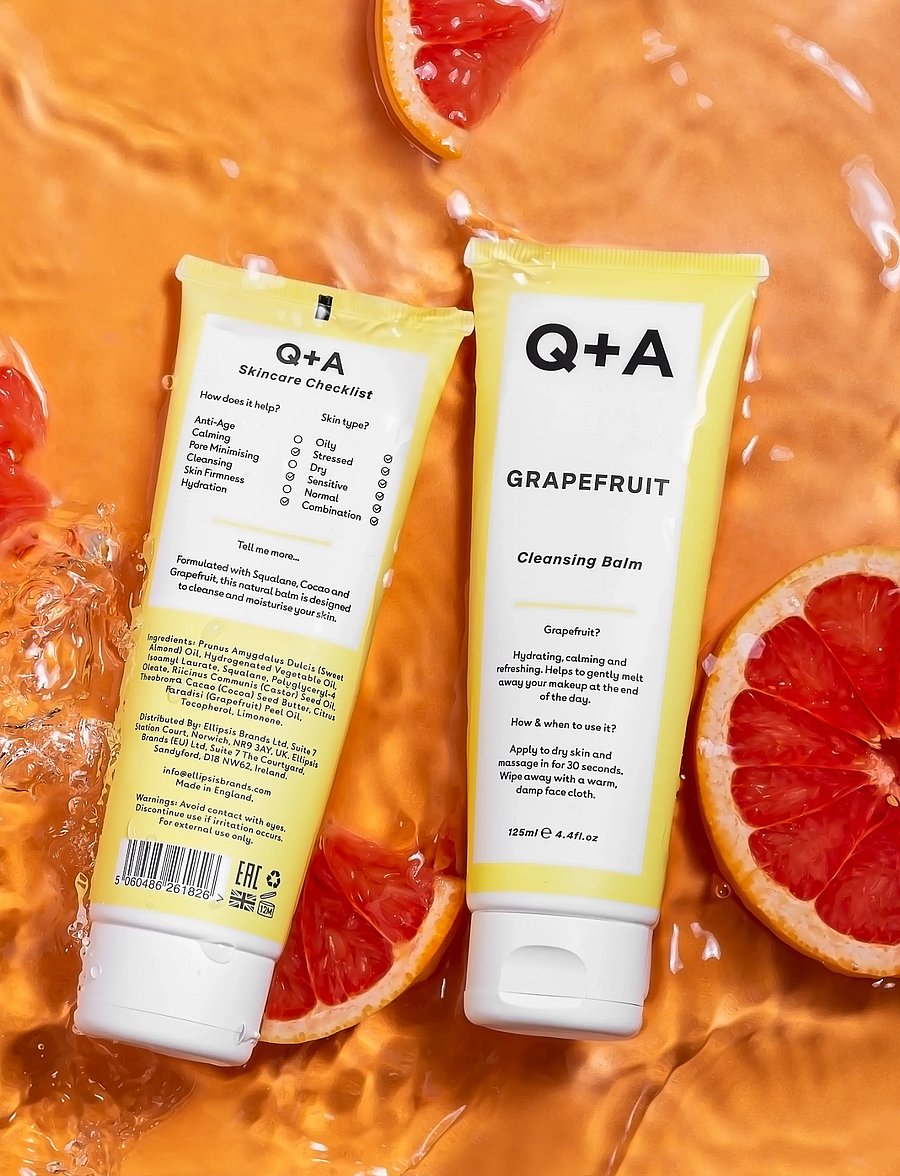 Q+A - Q+A Grapefruit Cleansing Balm - puhastuspalsamid - clear - 3