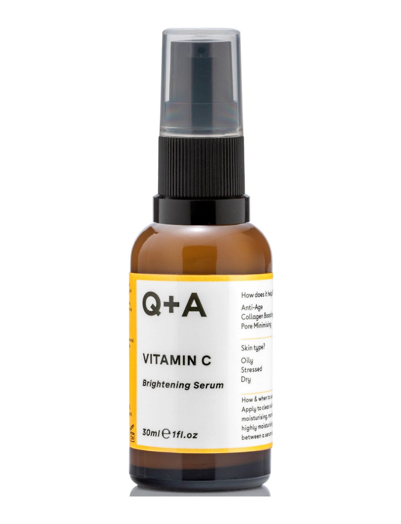 Q+A Vitamin C Facial Serum, Serum, Nude, Str: 30 ML